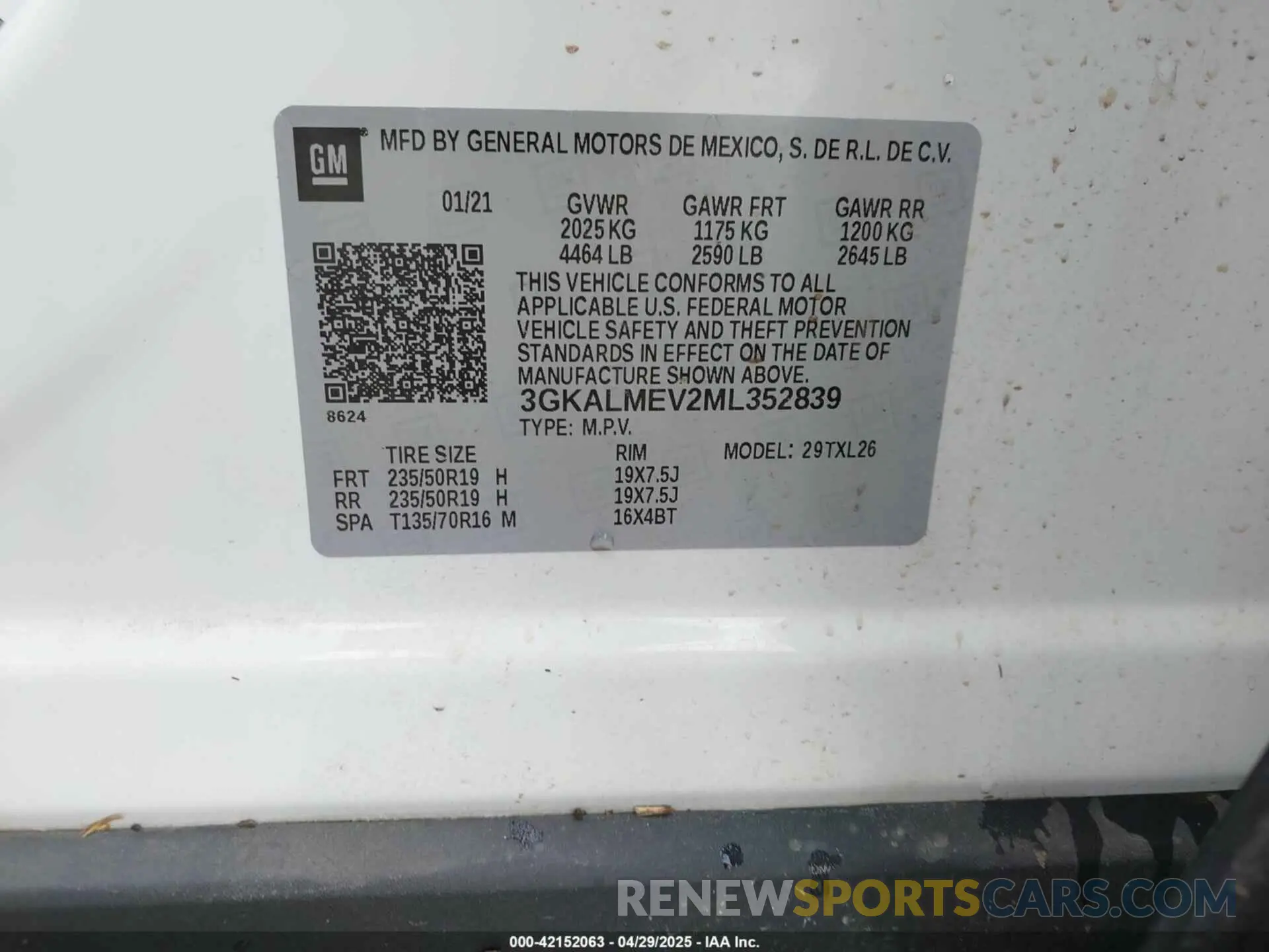 9 fotografías del automóvil dañado 3GKALMEV2ML352839 GMC TERRAIN 2021