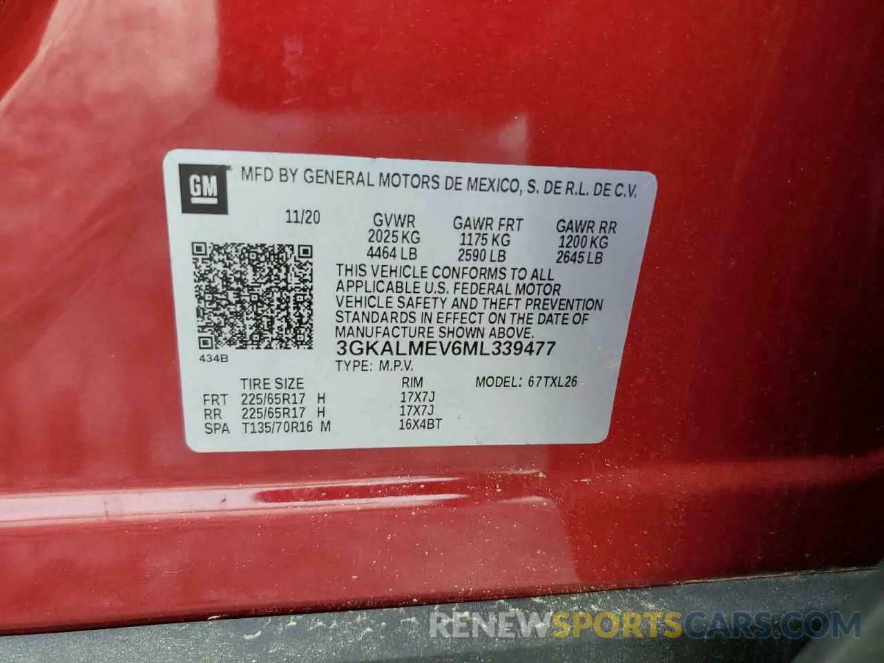 13 fotografías del automóvil dañado 3GKALMEV6ML339477 GMC TERRAIN 2021