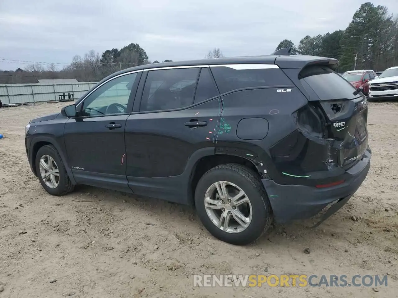 2 fotografías del automóvil dañado 3GKALMEV7ML396464 GMC TERRAIN 2021