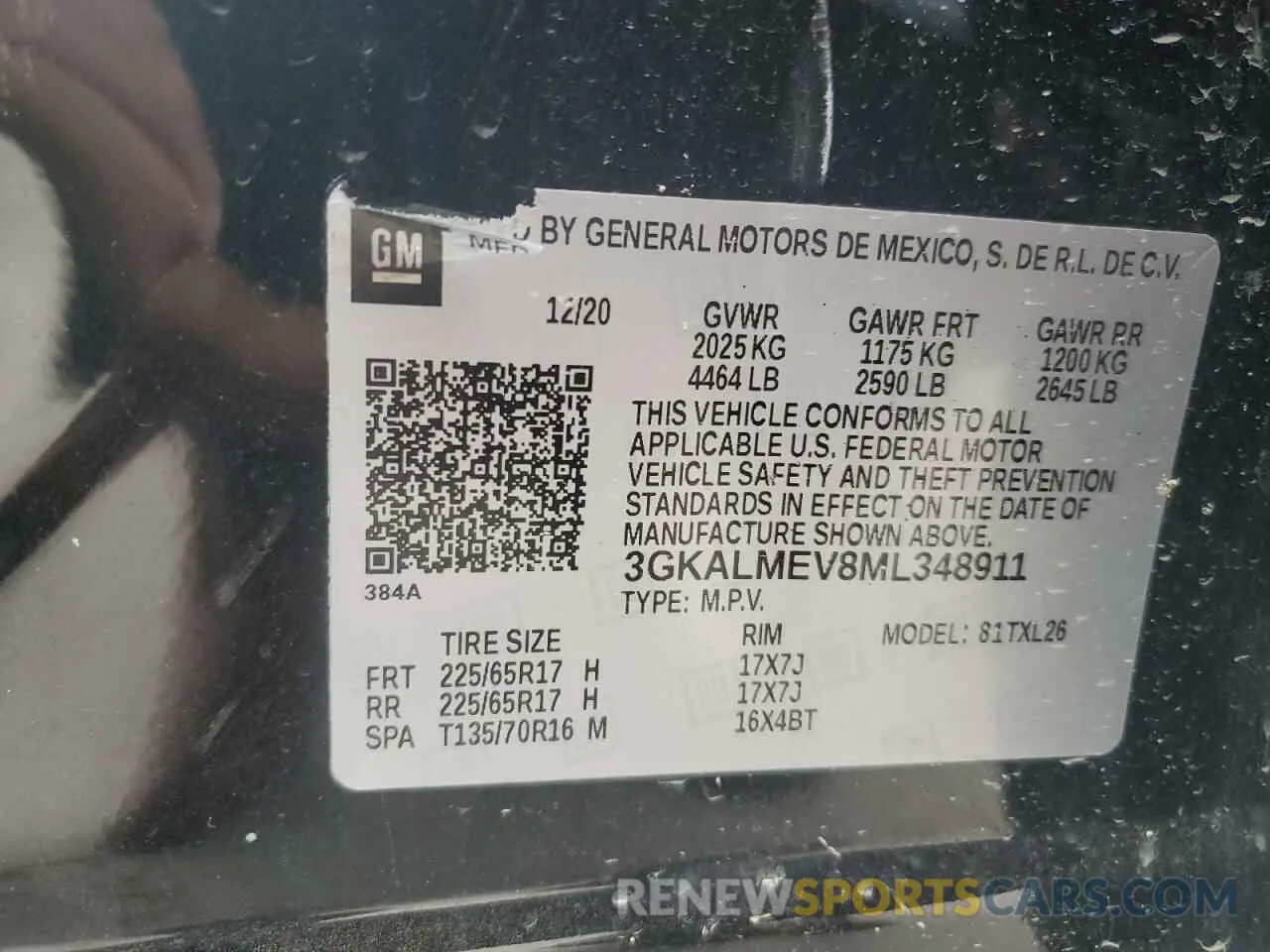 13 fotografías del automóvil dañado 3GKALMEV8ML348911 GMC TERRAIN 2021