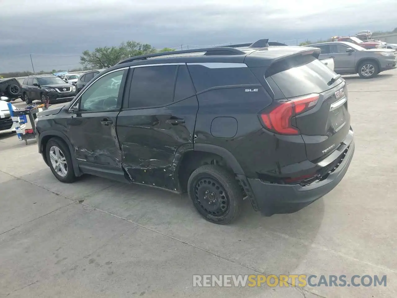 2 fotografías del automóvil dañado 3GKALMEV8ML348911 GMC TERRAIN 2021