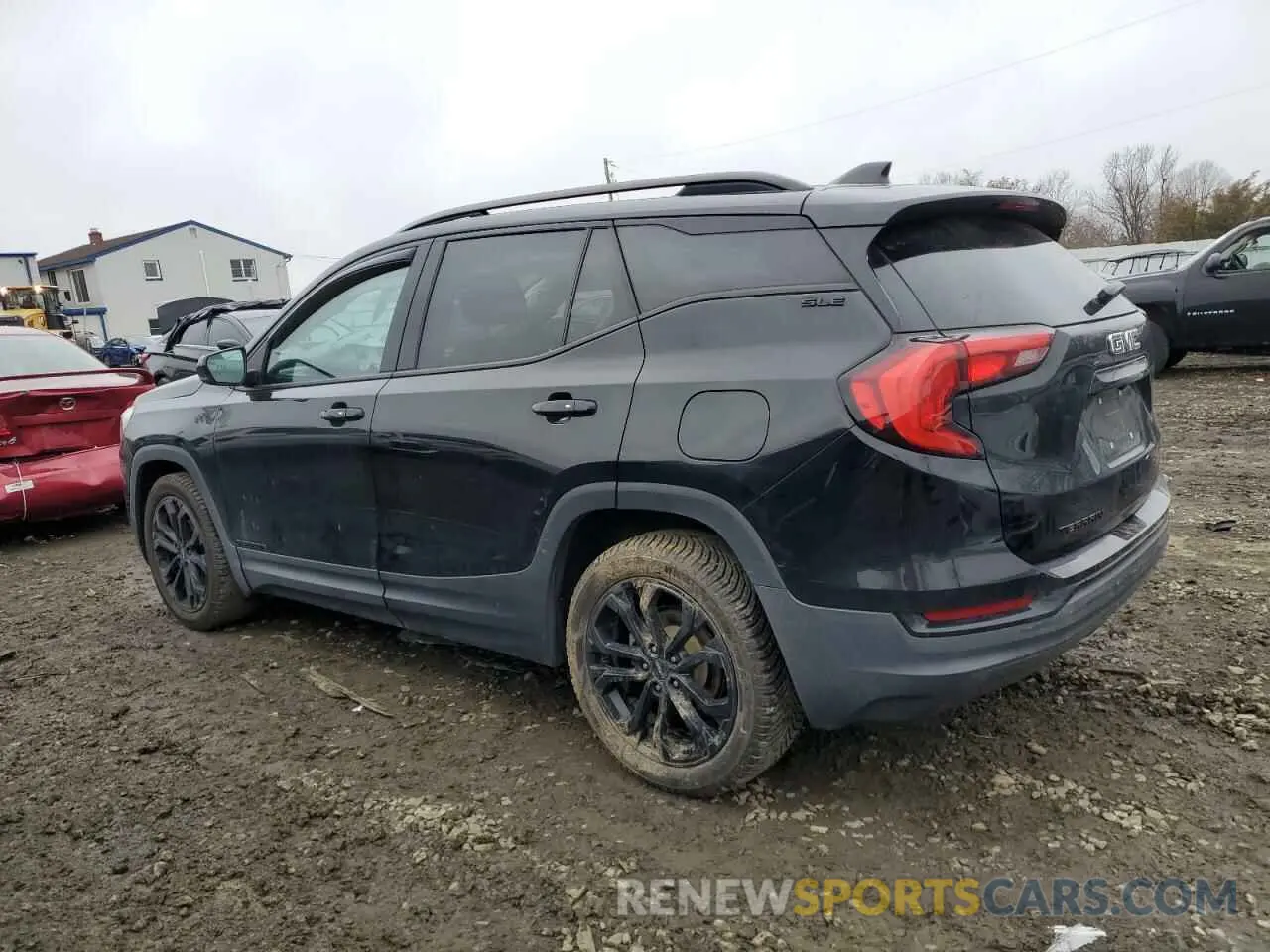 2 fotografías del automóvil dañado 3GKALMEV8ML360816 GMC TERRAIN 2021