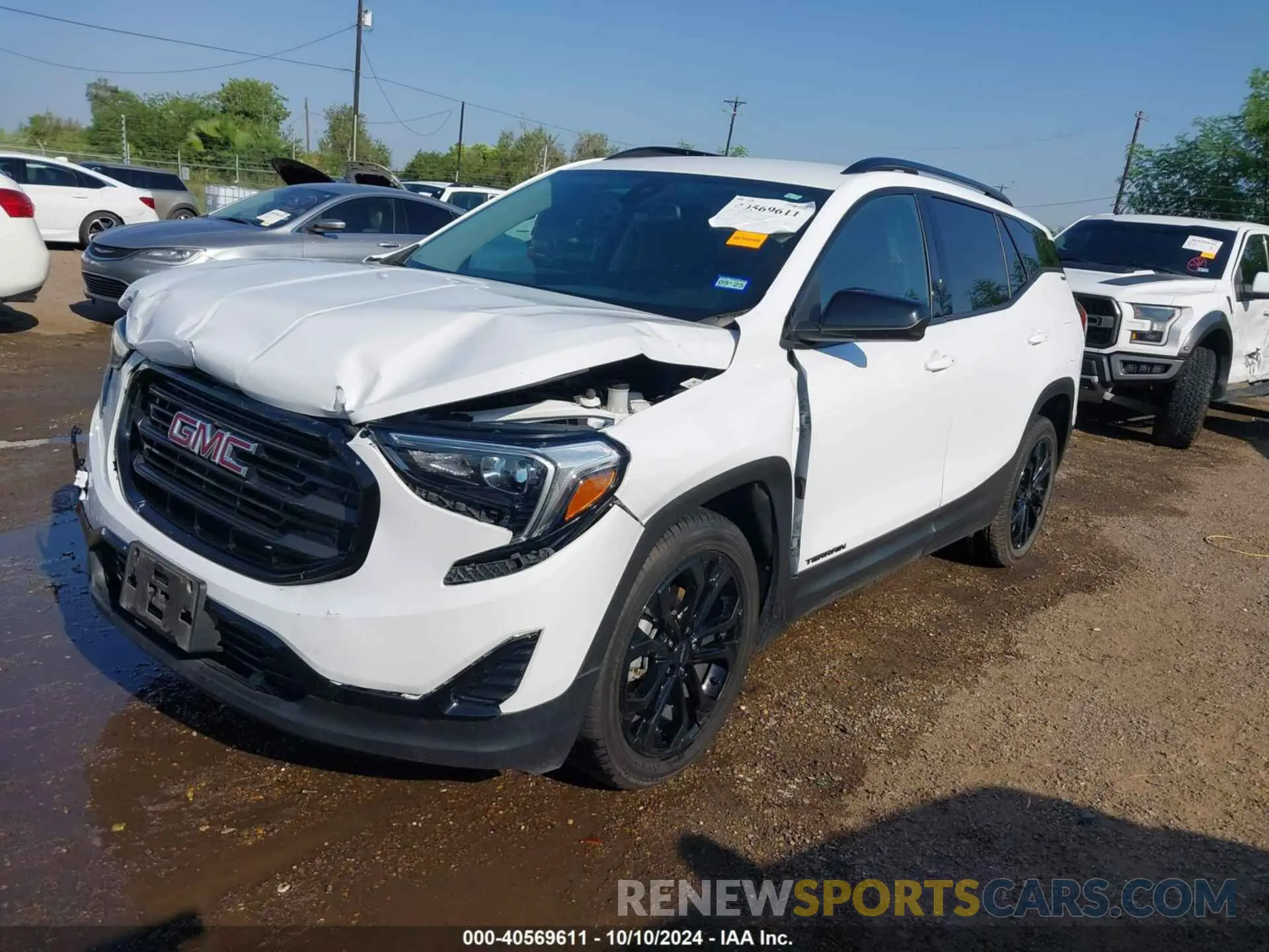 2 fotografías del automóvil dañado 3GKALMEV8ML370164 GMC TERRAIN 2021