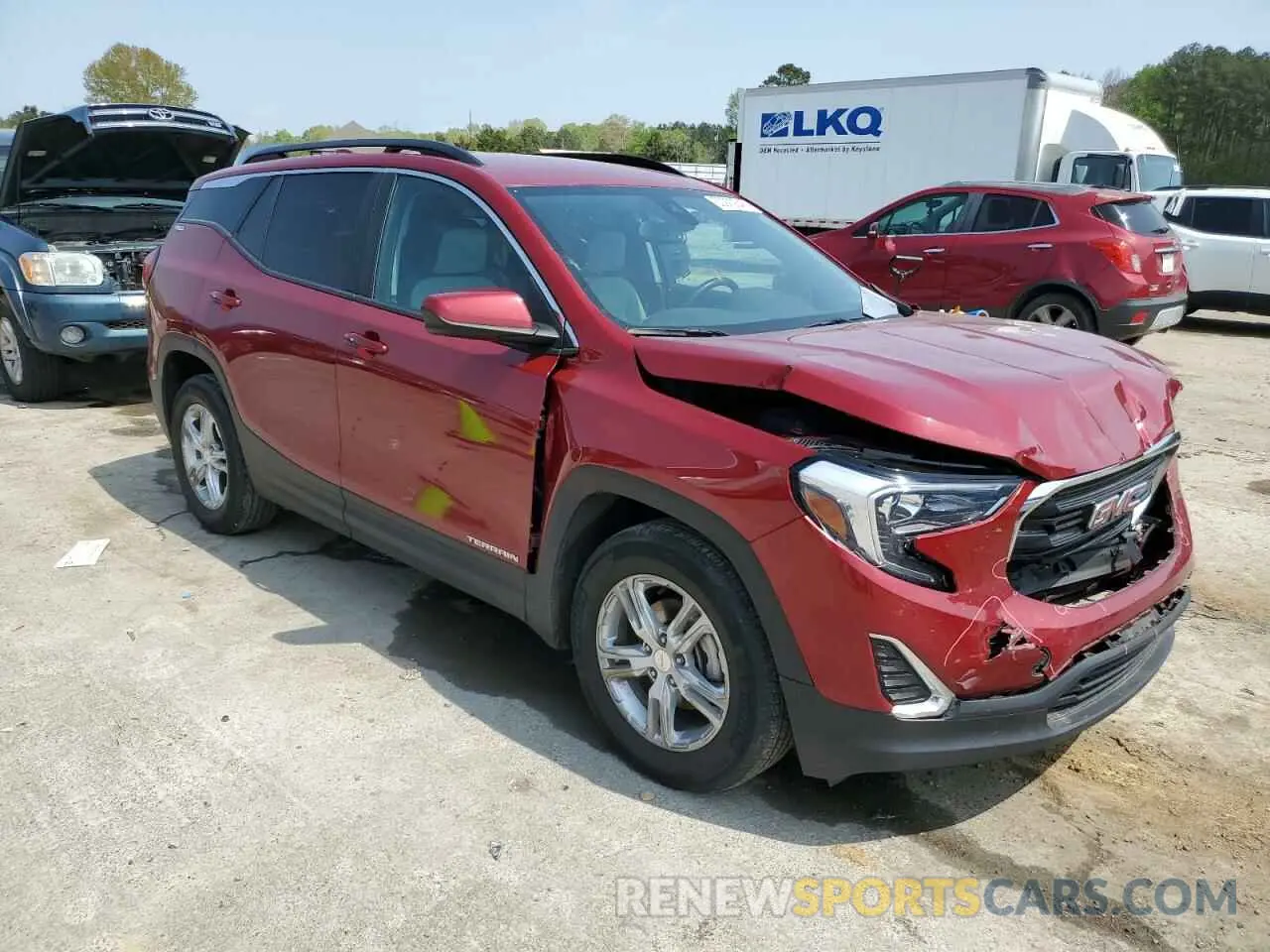 4 fotografías del automóvil dañado 3GKALMEVXML328434 GMC TERRAIN 2021