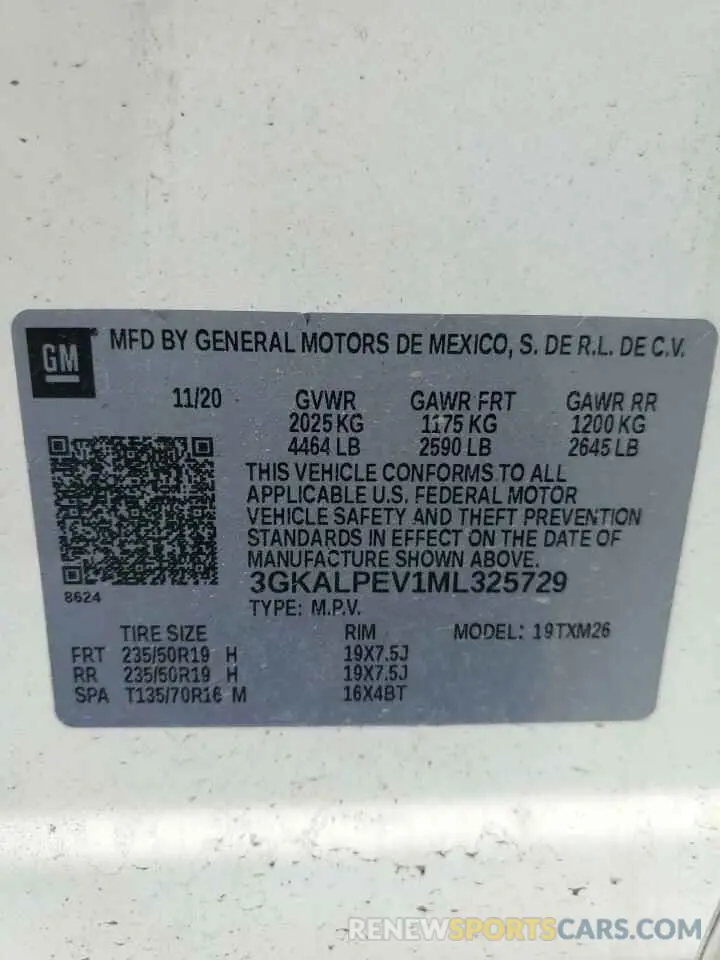 13 fotografías del automóvil dañado 3GKALPEV1ML325729 GMC TERRAIN 2021