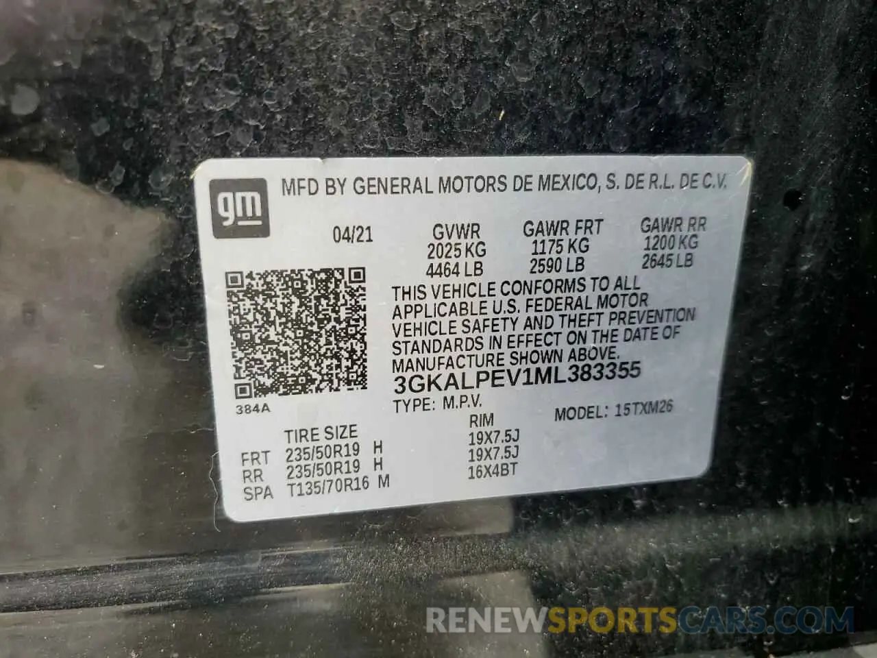 14 fotografías del automóvil dañado 3GKALPEV1ML383355 GMC TERRAIN 2021