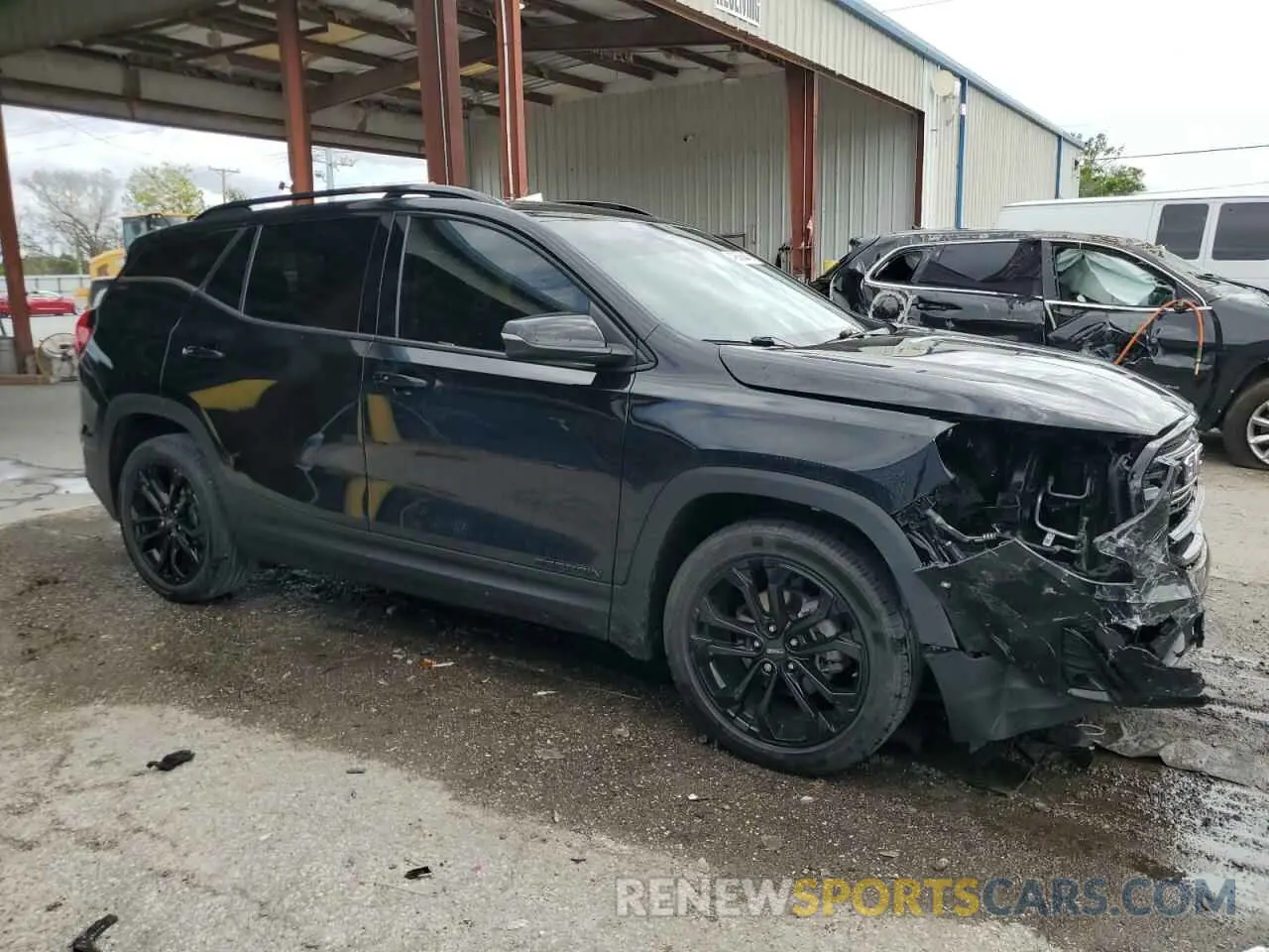 4 fotografías del automóvil dañado 3GKALPEV1ML383355 GMC TERRAIN 2021