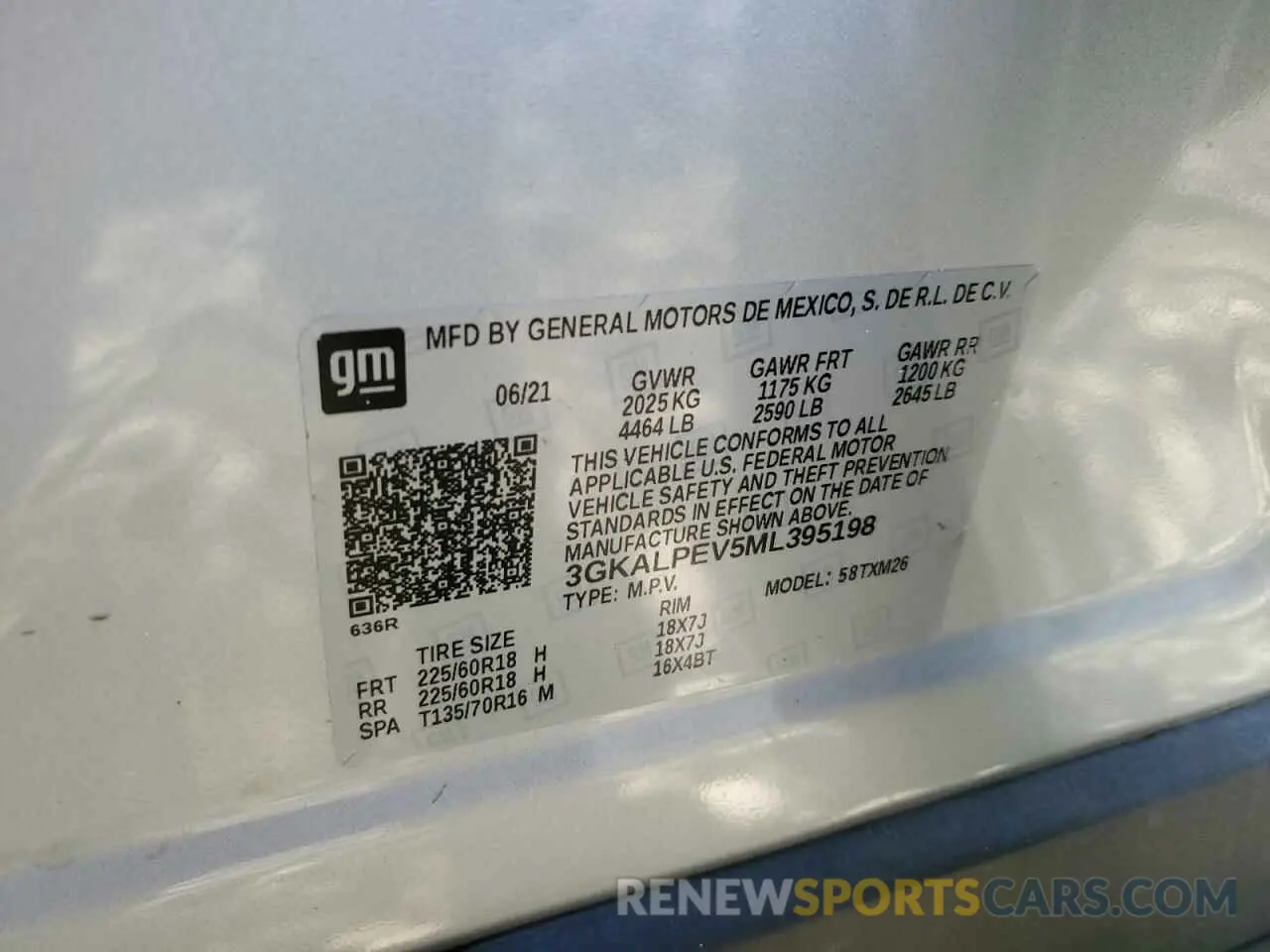 15 fotografías del automóvil dañado 3GKALPEV5ML395198 GMC TERRAIN 2021