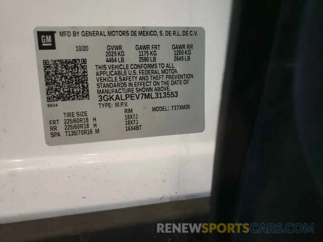 13 fotografías del automóvil dañado 3GKALPEV7ML313553 GMC TERRAIN 2021