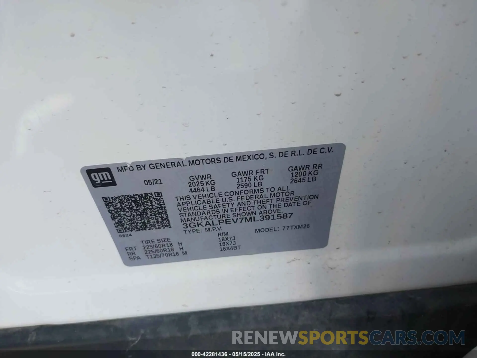 9 fotografías del automóvil dañado 3GKALPEV7ML391587 GMC TERRAIN 2021