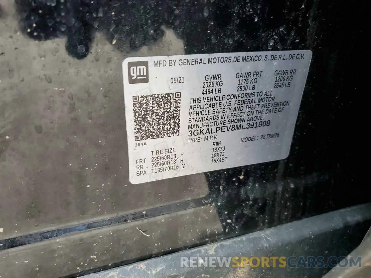 13 fotografías del automóvil dañado 3GKALPEV8ML391808 GMC TERRAIN 2021