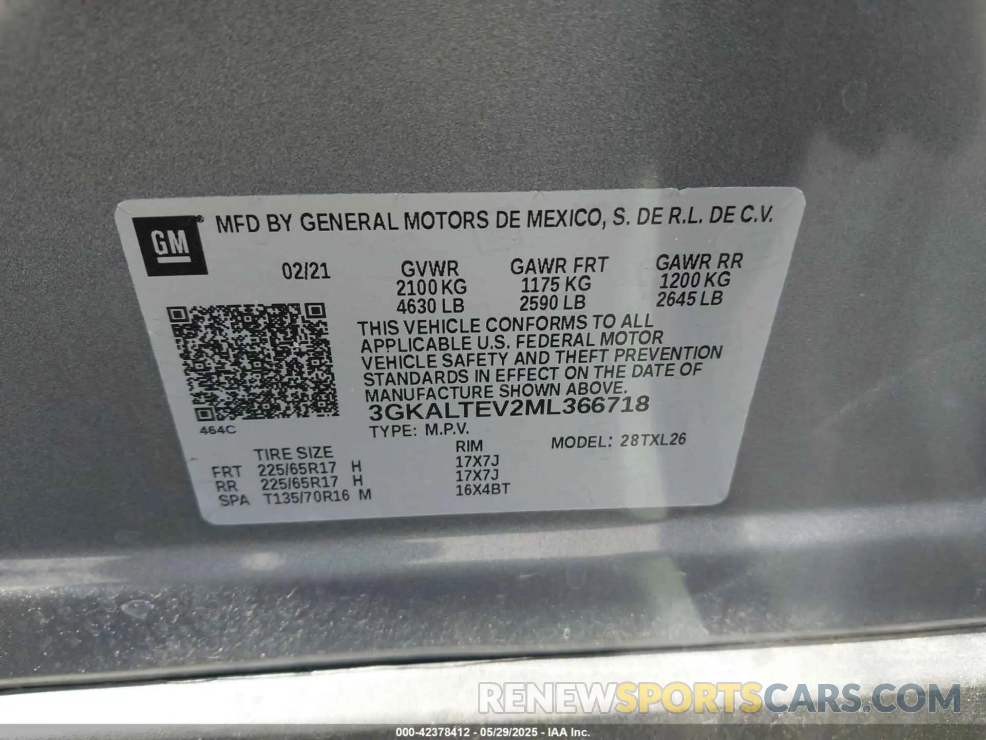 9 fotografías del automóvil dañado 3GKALTEV2ML366718 GMC TERRAIN 2021