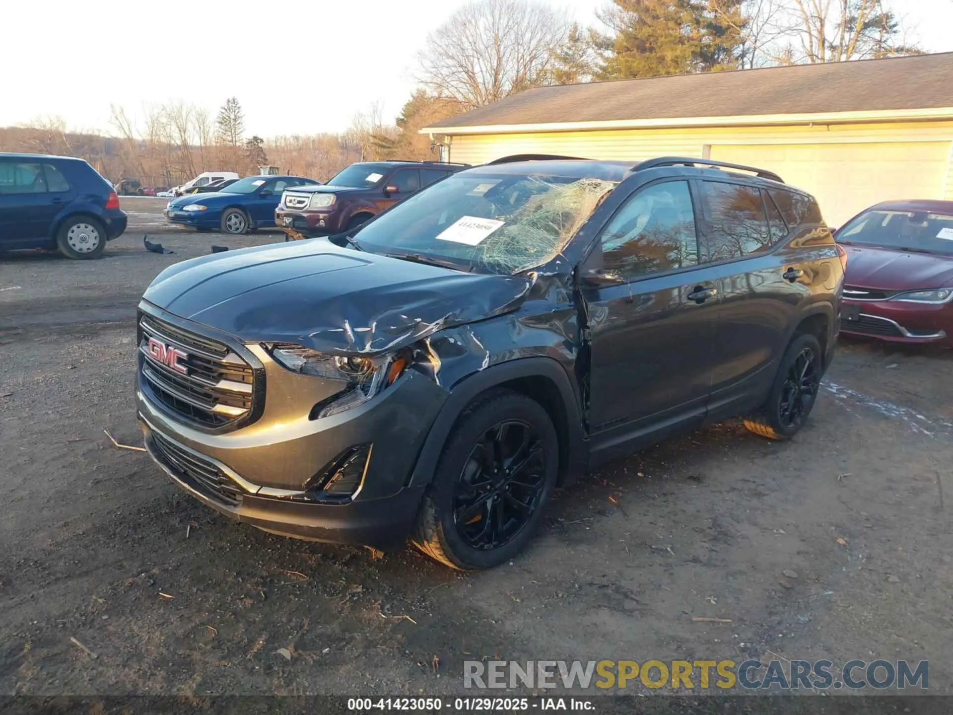 2 fotografías del automóvil dañado 3GKALTEV4ML352142 GMC TERRAIN 2021