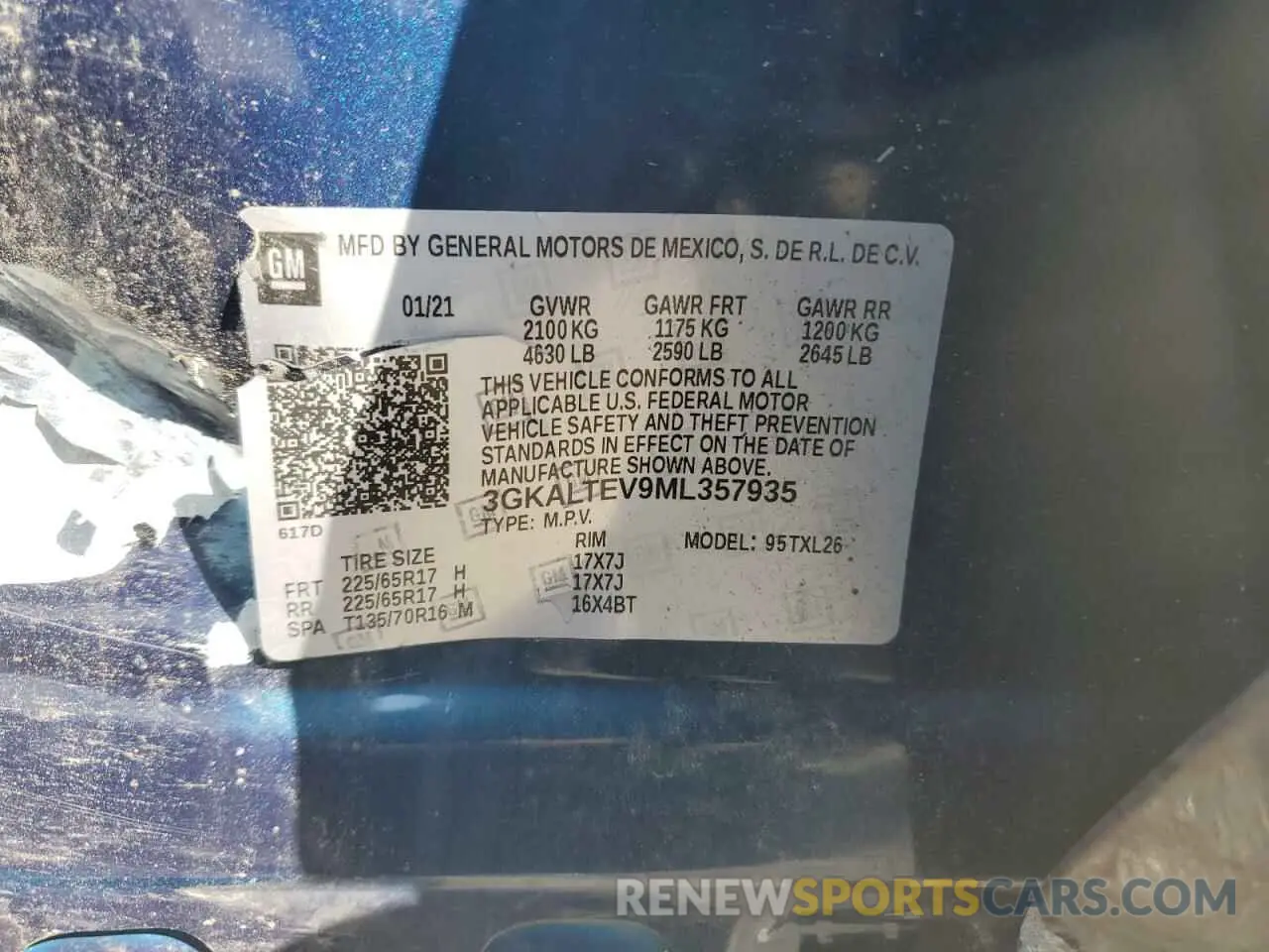12 fotografías del automóvil dañado 3GKALTEV9ML357935 GMC TERRAIN 2021