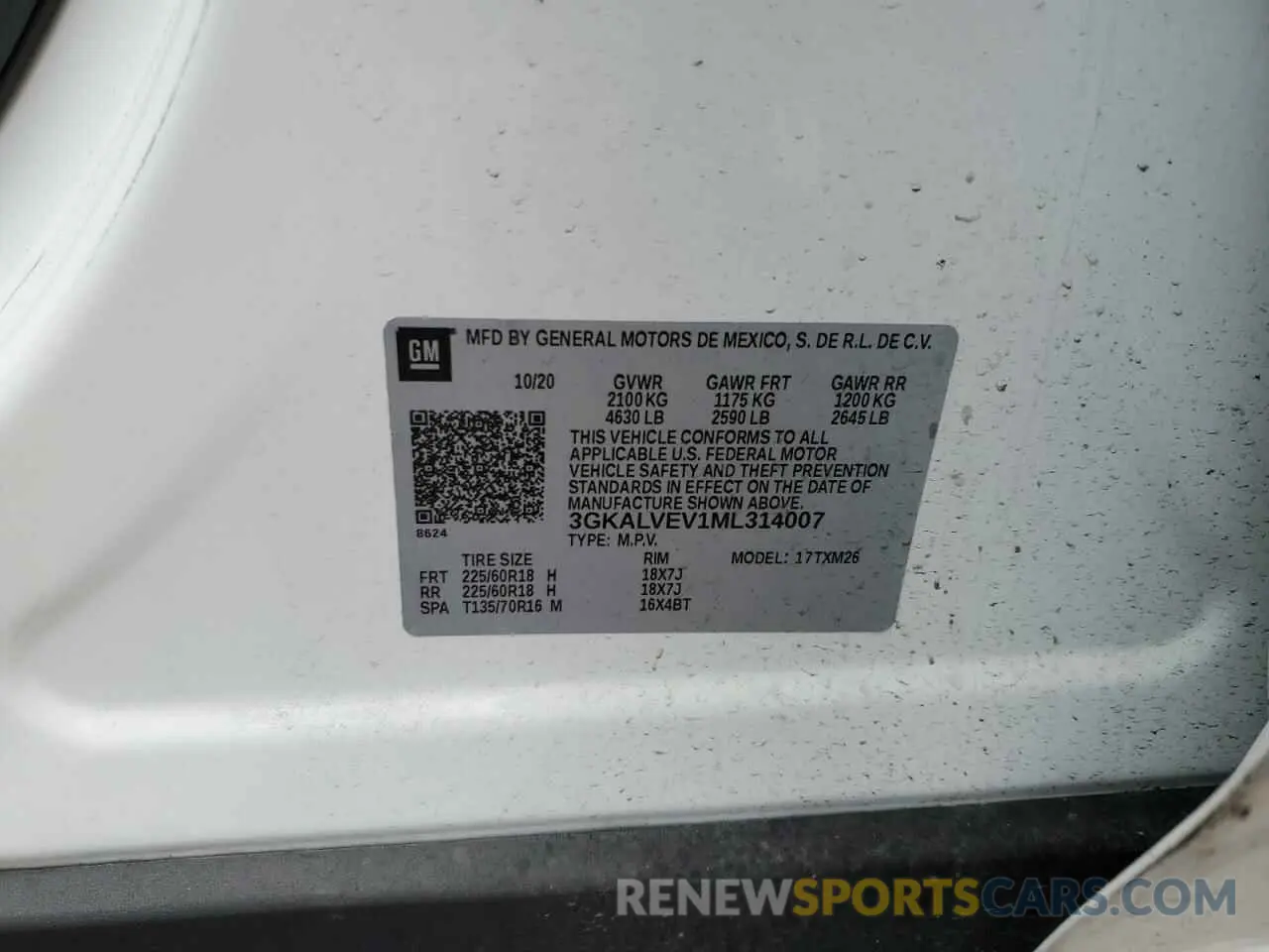 13 fotografías del automóvil dañado 3GKALVEV1ML314007 GMC TERRAIN 2021