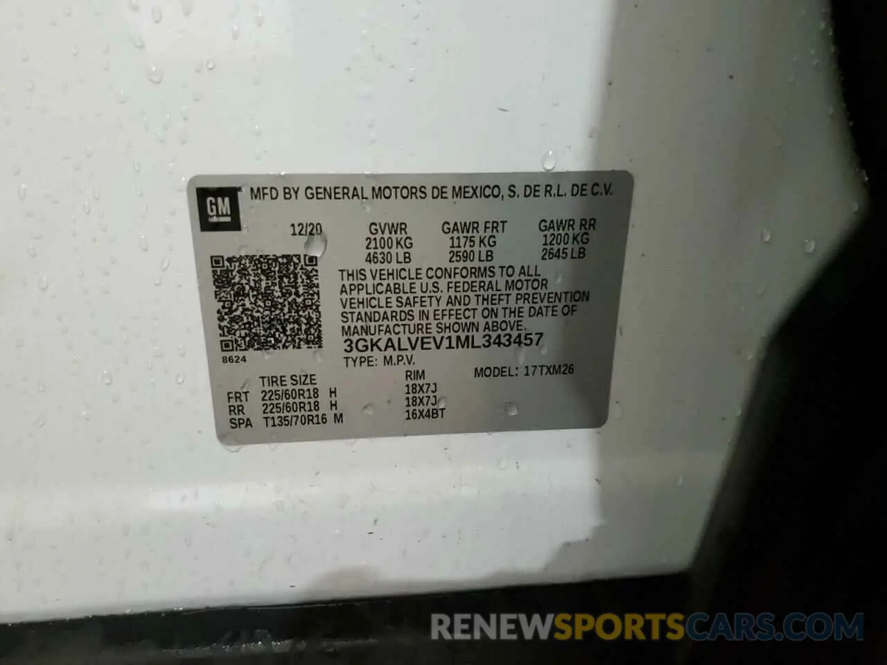 14 fotografías del automóvil dañado 3GKALVEV1ML343457 GMC TERRAIN 2021