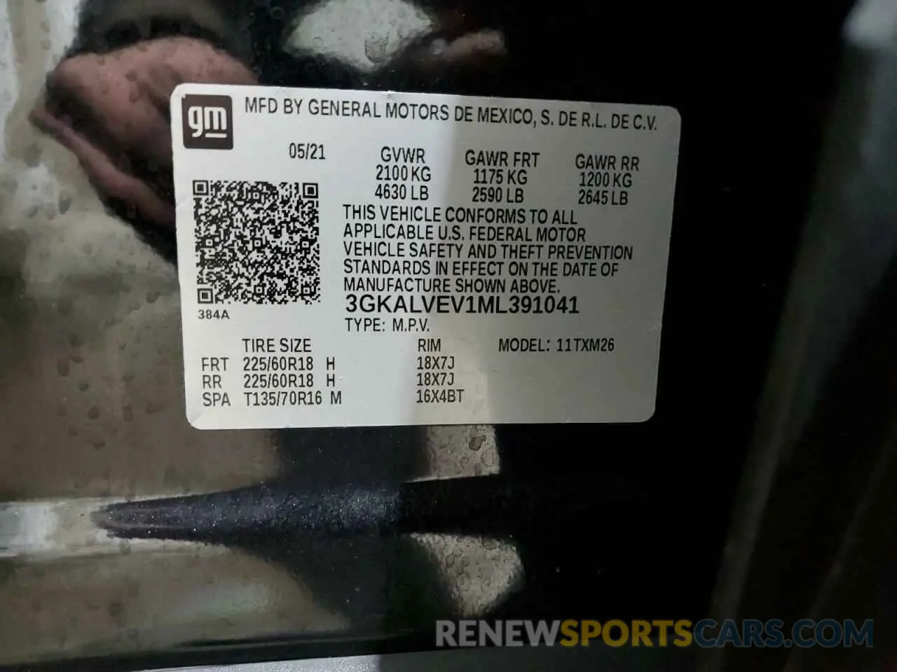 13 fotografías del automóvil dañado 3GKALVEV1ML391041 GMC TERRAIN 2021