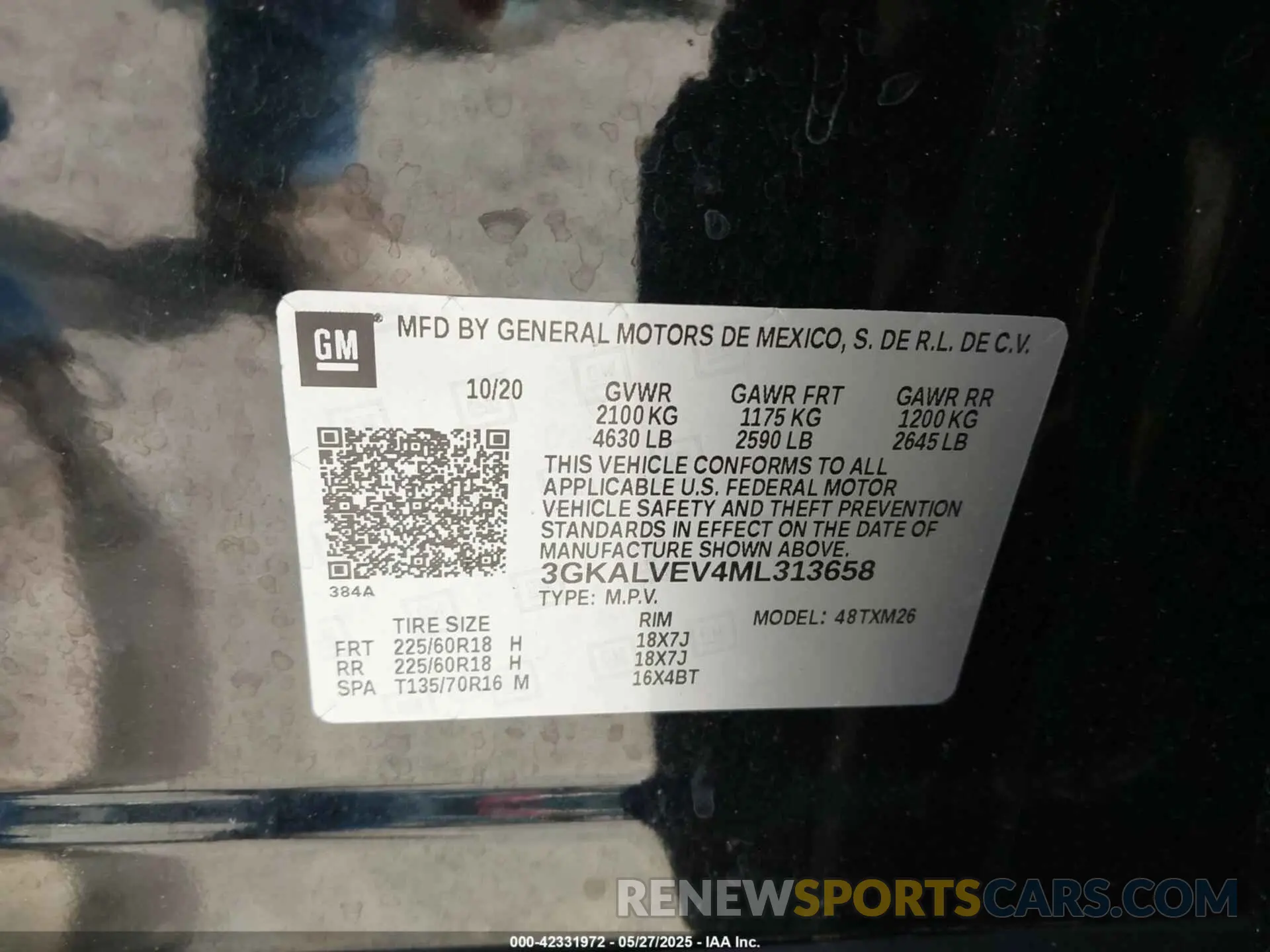 9 fotografías del automóvil dañado 3GKALVEV4ML313658 GMC TERRAIN 2021