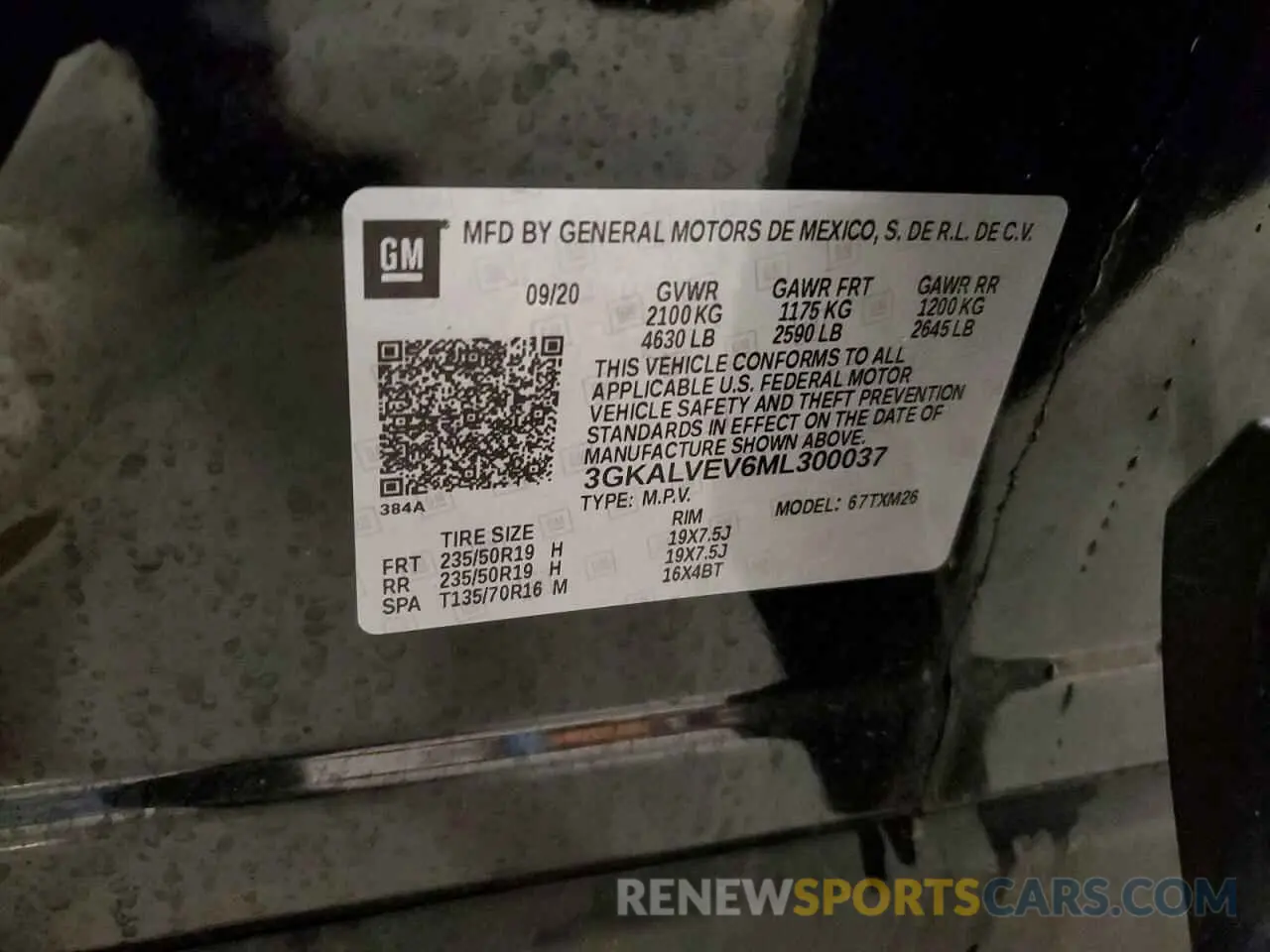 14 fotografías del automóvil dañado 3GKALVEV6ML300037 GMC TERRAIN 2021