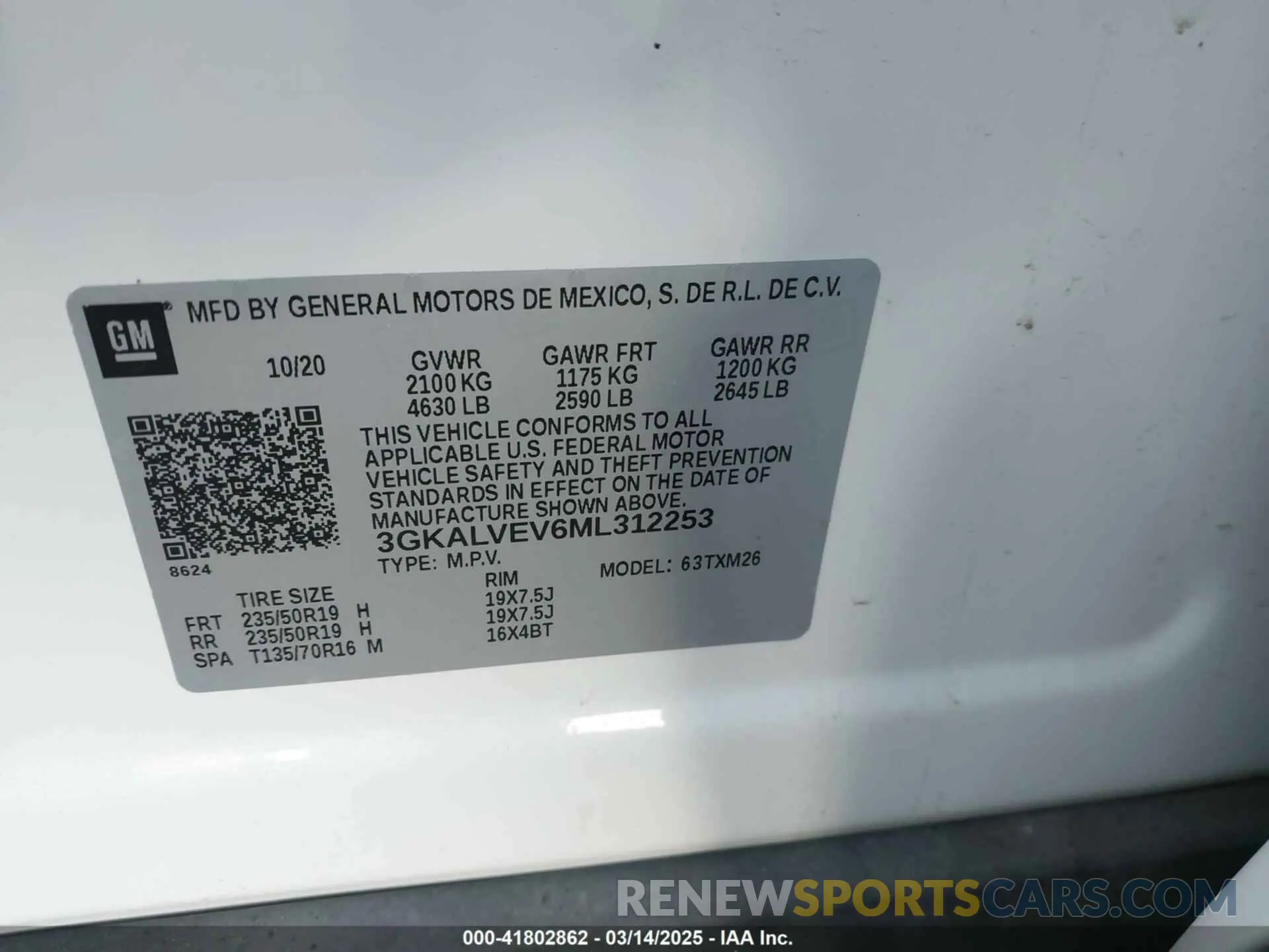 9 fotografías del automóvil dañado 3GKALVEV6ML312253 GMC TERRAIN 2021