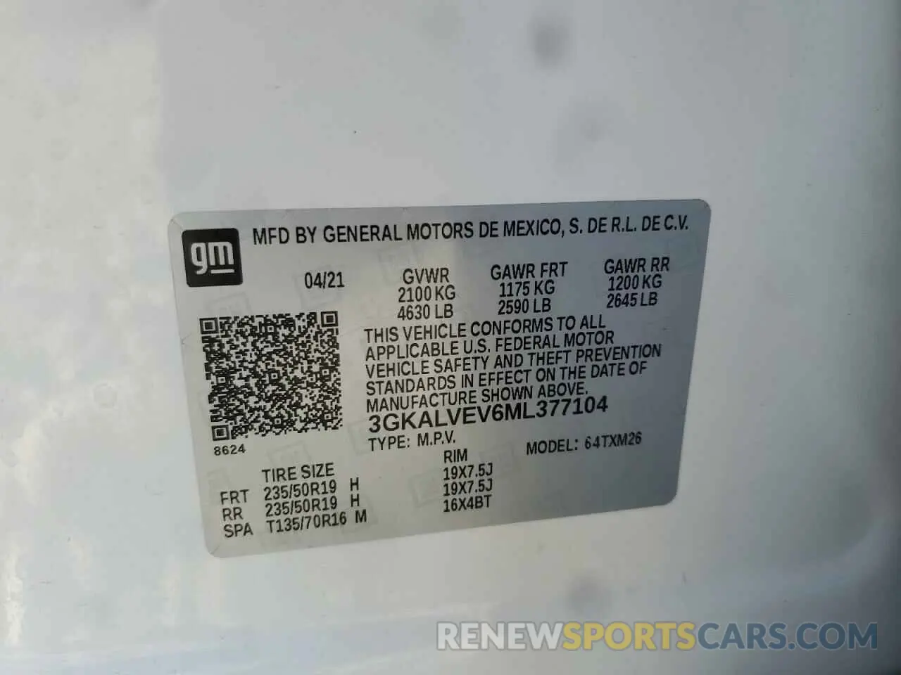 13 fotografías del automóvil dañado 3GKALVEV6ML377104 GMC TERRAIN 2021