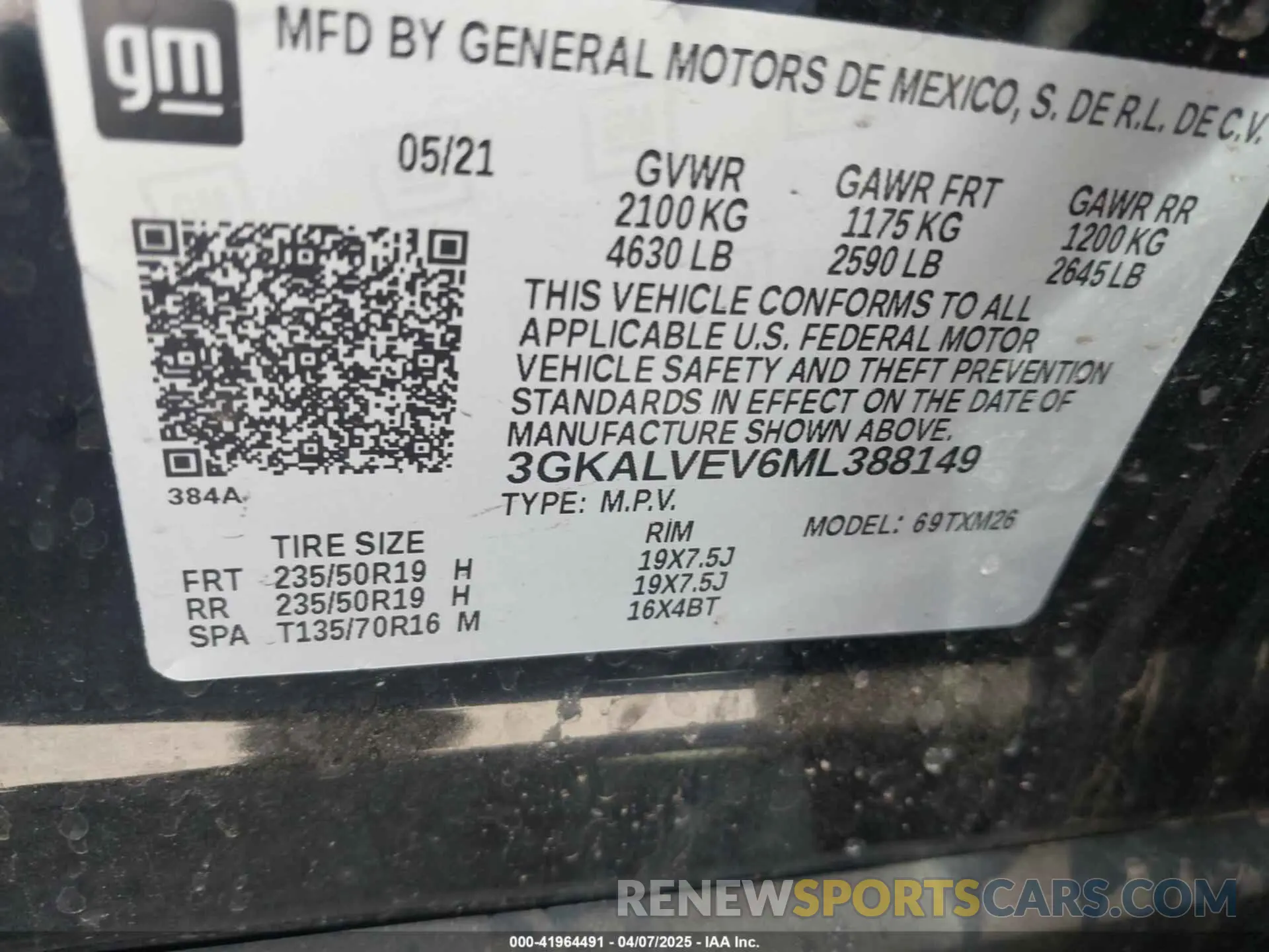 9 fotografías del automóvil dañado 3GKALVEV6ML388149 GMC TERRAIN 2021