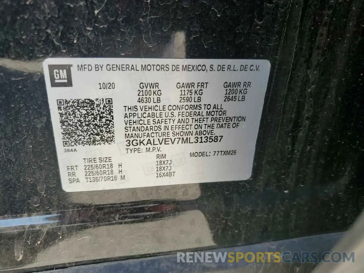 13 fotografías del automóvil dañado 3GKALVEV7ML313587 GMC TERRAIN 2021