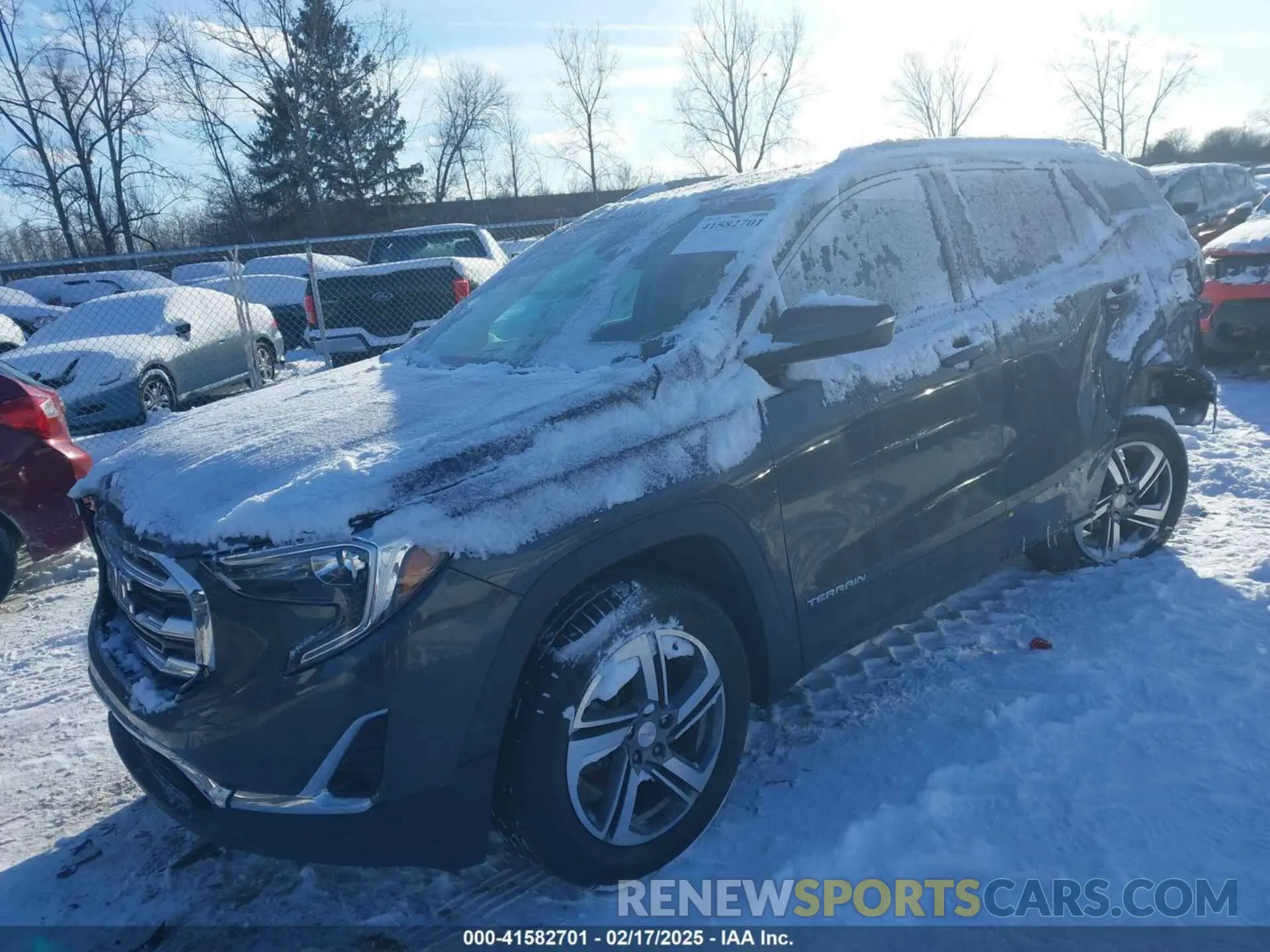 2 fotografías del automóvil dañado 3GKALVEV8ML374592 GMC TERRAIN 2021
