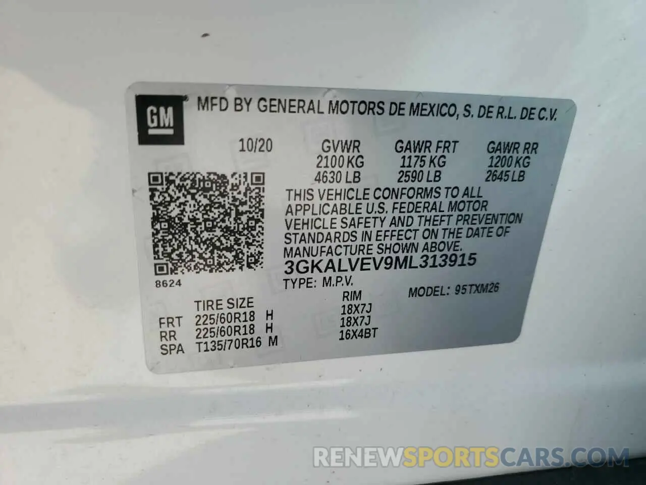 13 fotografías del automóvil dañado 3GKALVEV9ML313915 GMC TERRAIN 2021