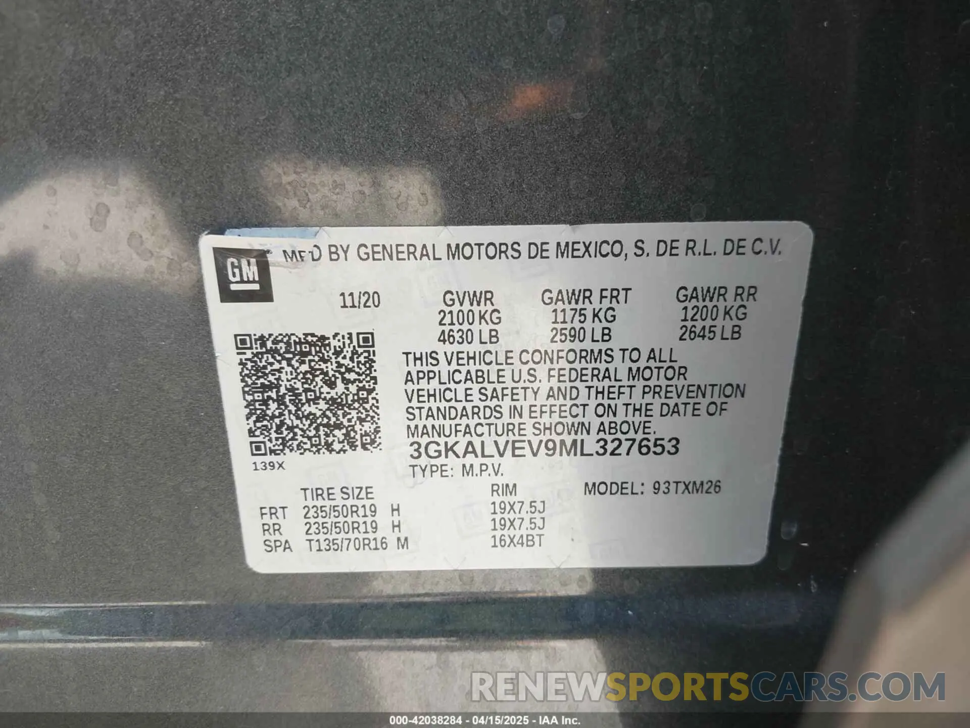 9 fotografías del automóvil dañado 3GKALVEV9ML327653 GMC TERRAIN 2021