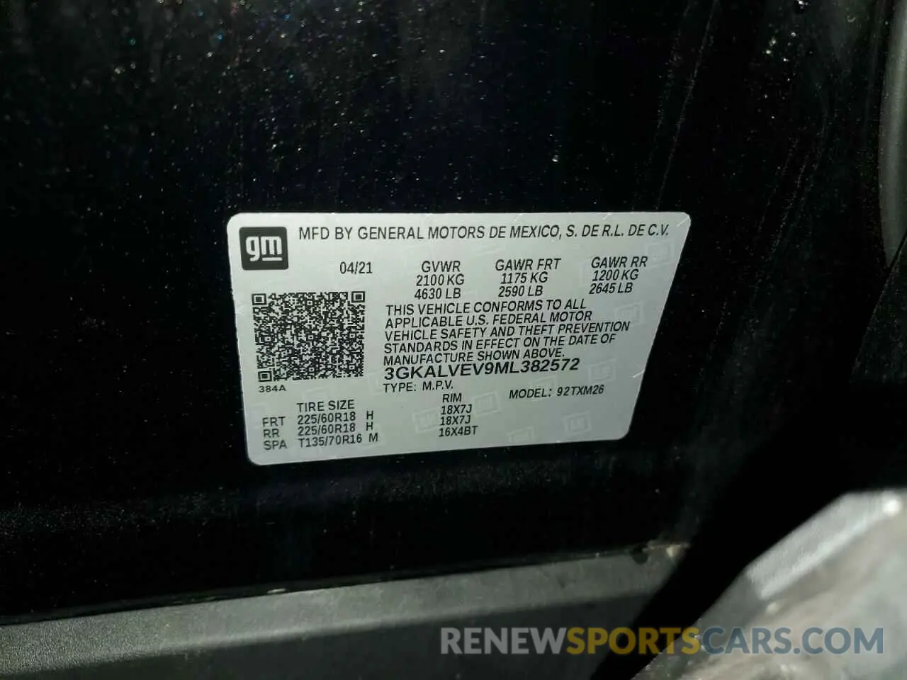 14 fotografías del automóvil dañado 3GKALVEV9ML382572 GMC TERRAIN 2021