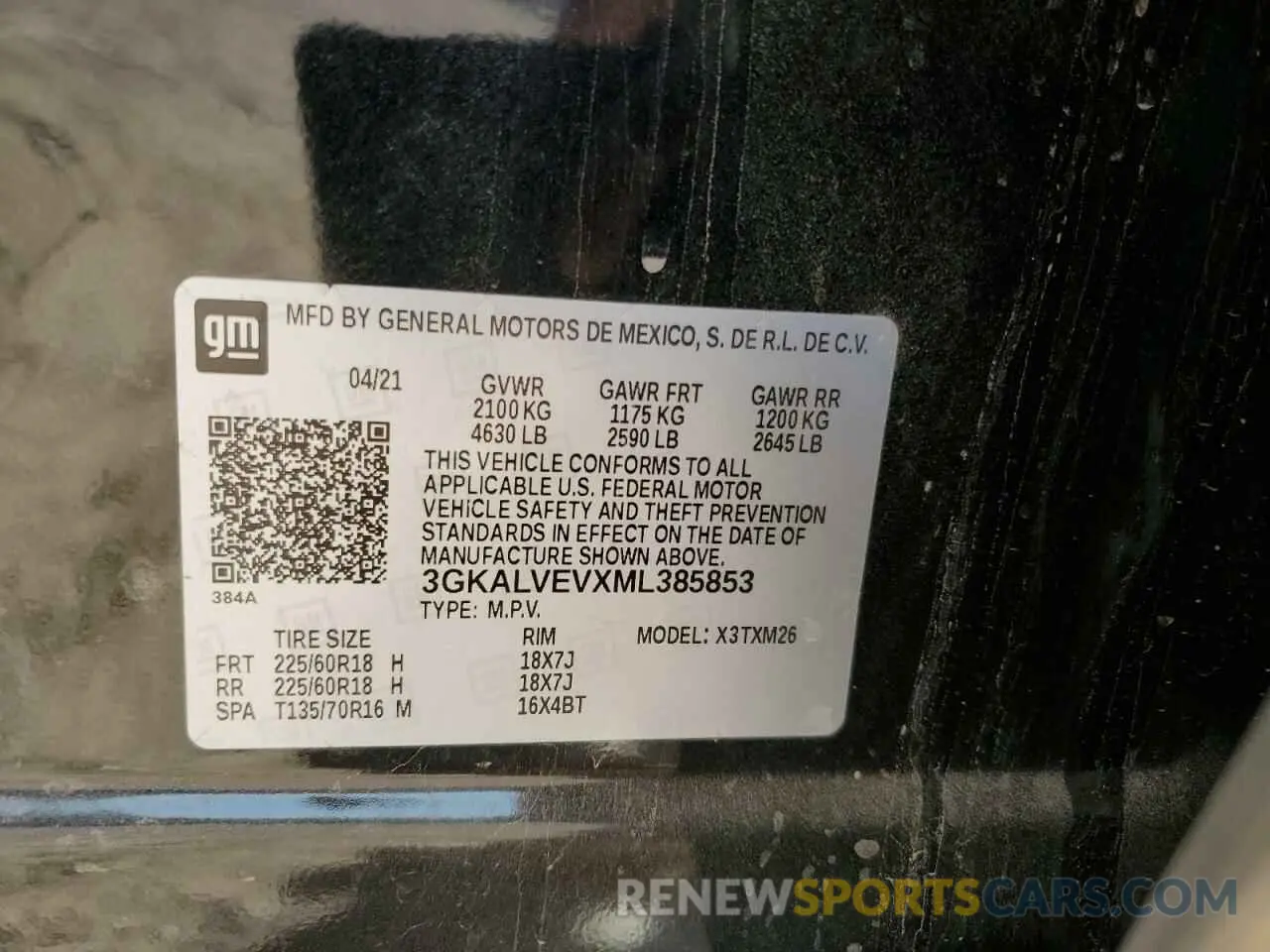 13 fotografías del automóvil dañado 3GKALVEVXML385853 GMC TERRAIN 2021