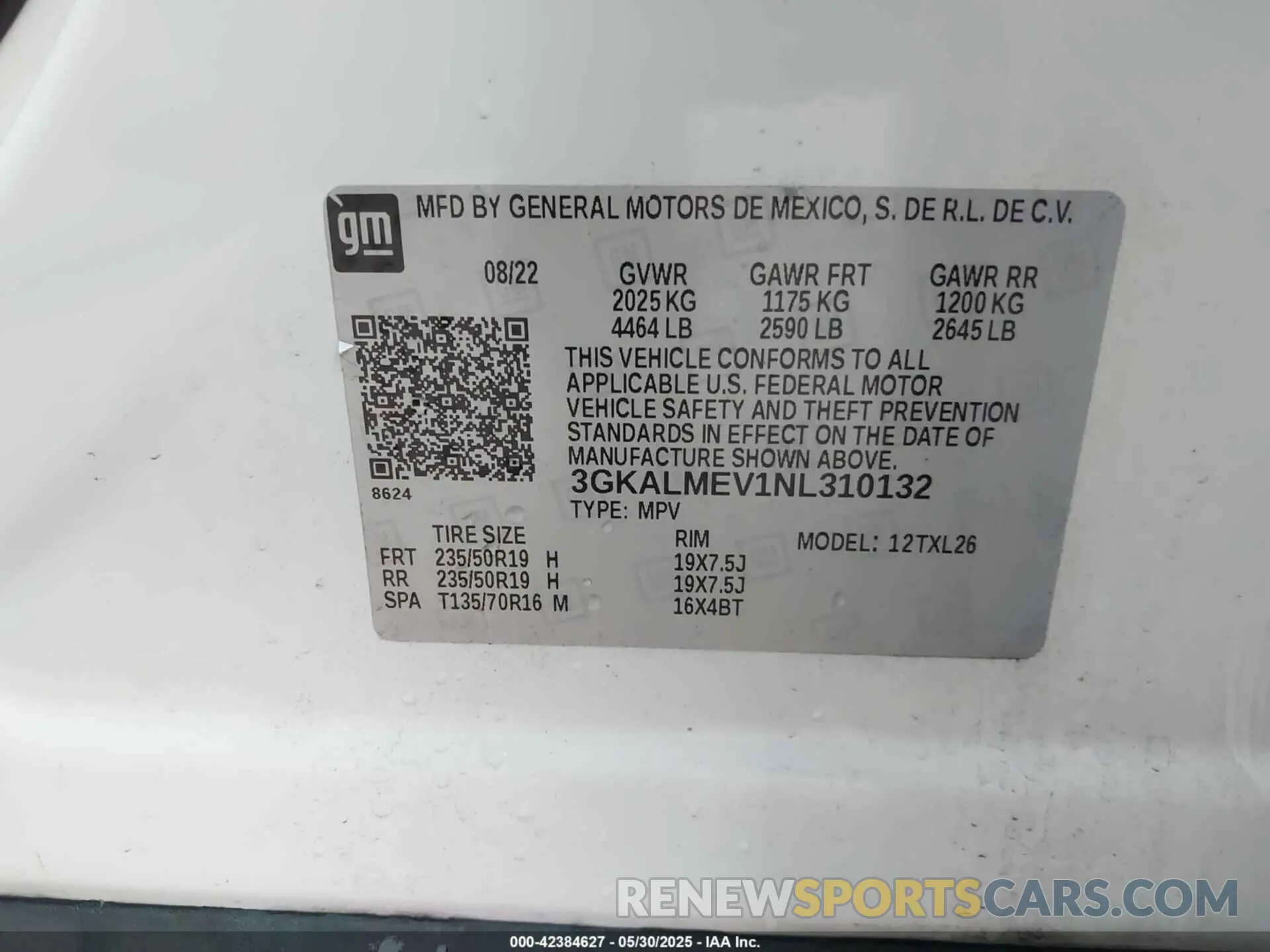 9 fotografías del automóvil dañado 3GKALMEV1NL310132 GMC TERRAIN 2022