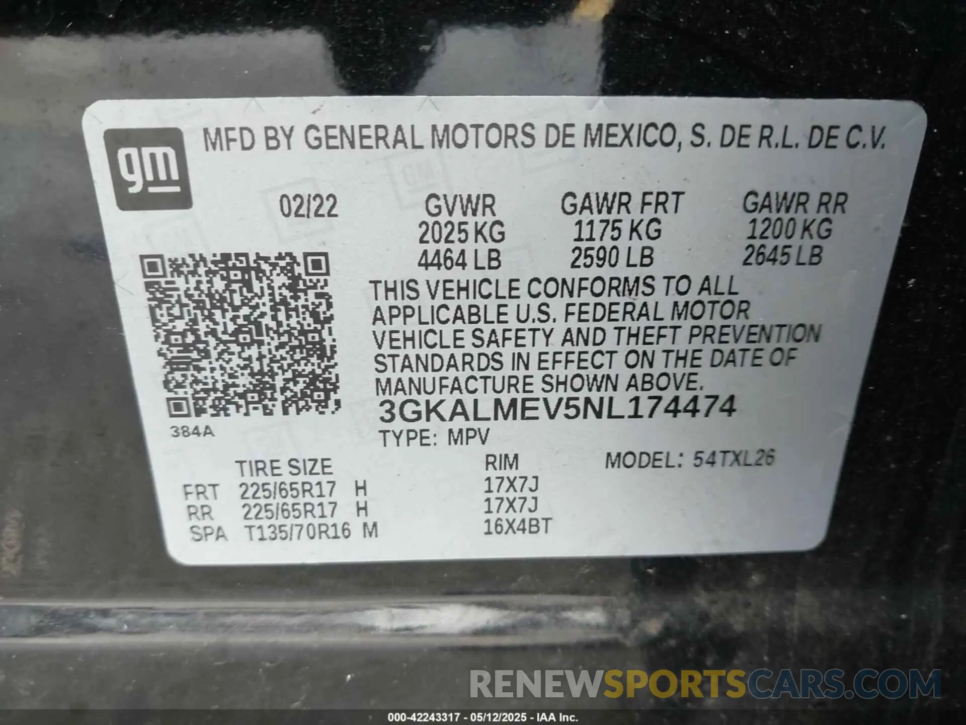 9 fotografías del automóvil dañado 3GKALMEV5NL174474 GMC TERRAIN 2022