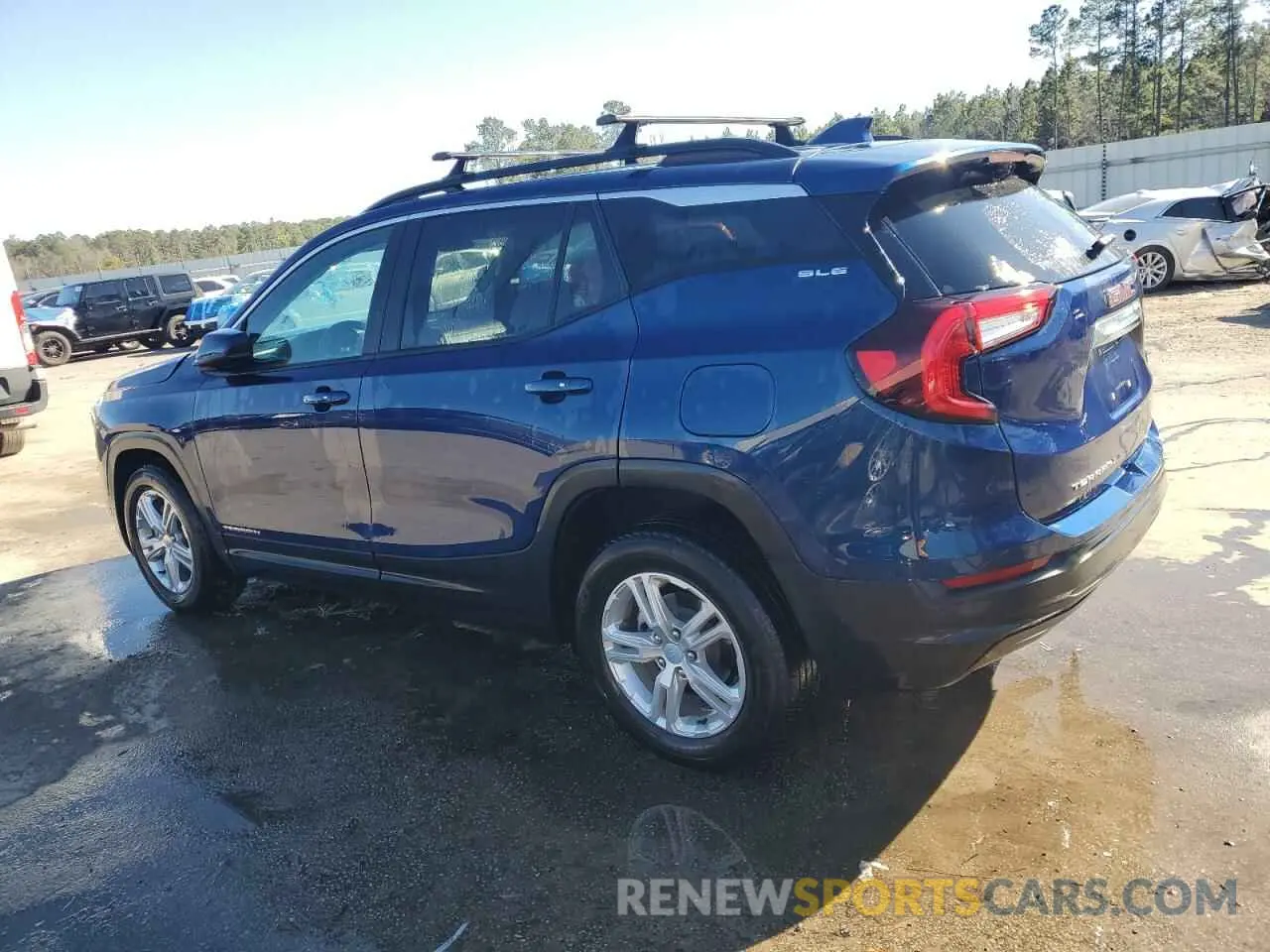 2 fotografías del automóvil dañado 3GKALMEV6NL139426 GMC TERRAIN 2022