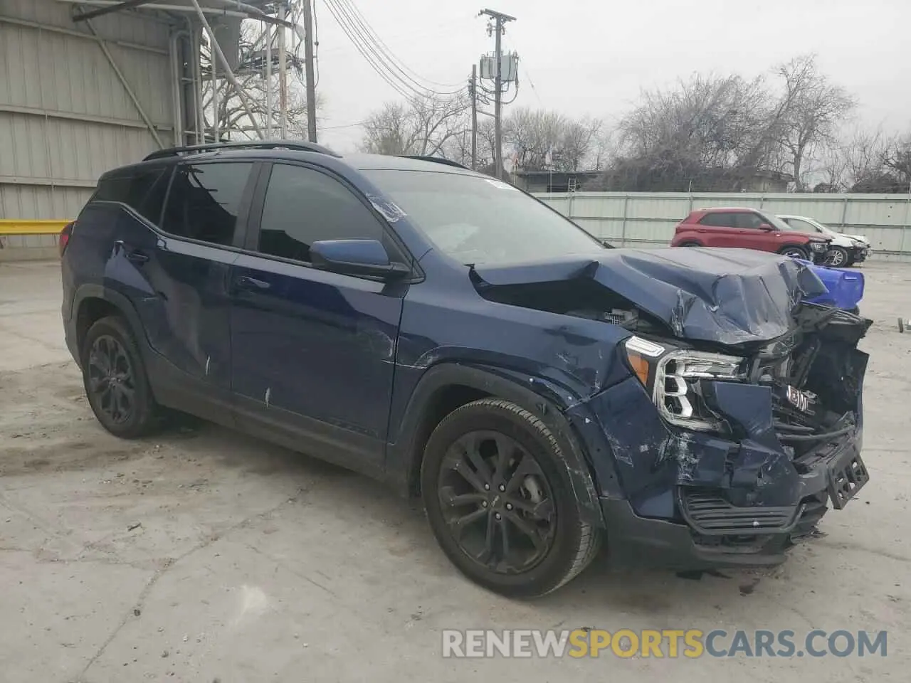 4 fotografías del automóvil dañado 3GKALMEV6NL177075 GMC TERRAIN 2022