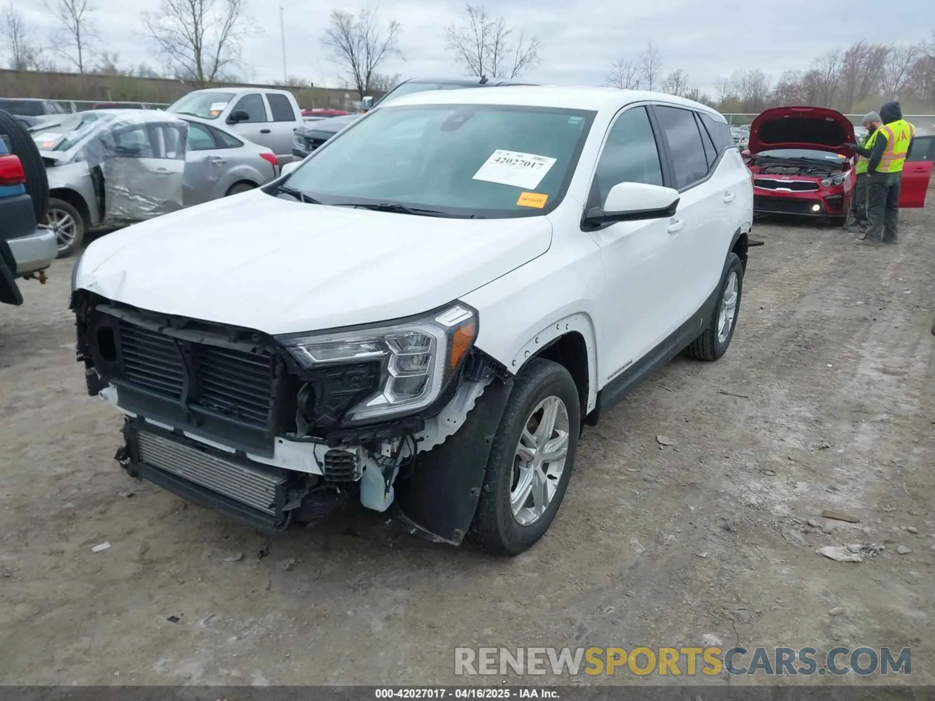 2 fotografías del automóvil dañado 3GKALMEV6NL253068 GMC TERRAIN 2022