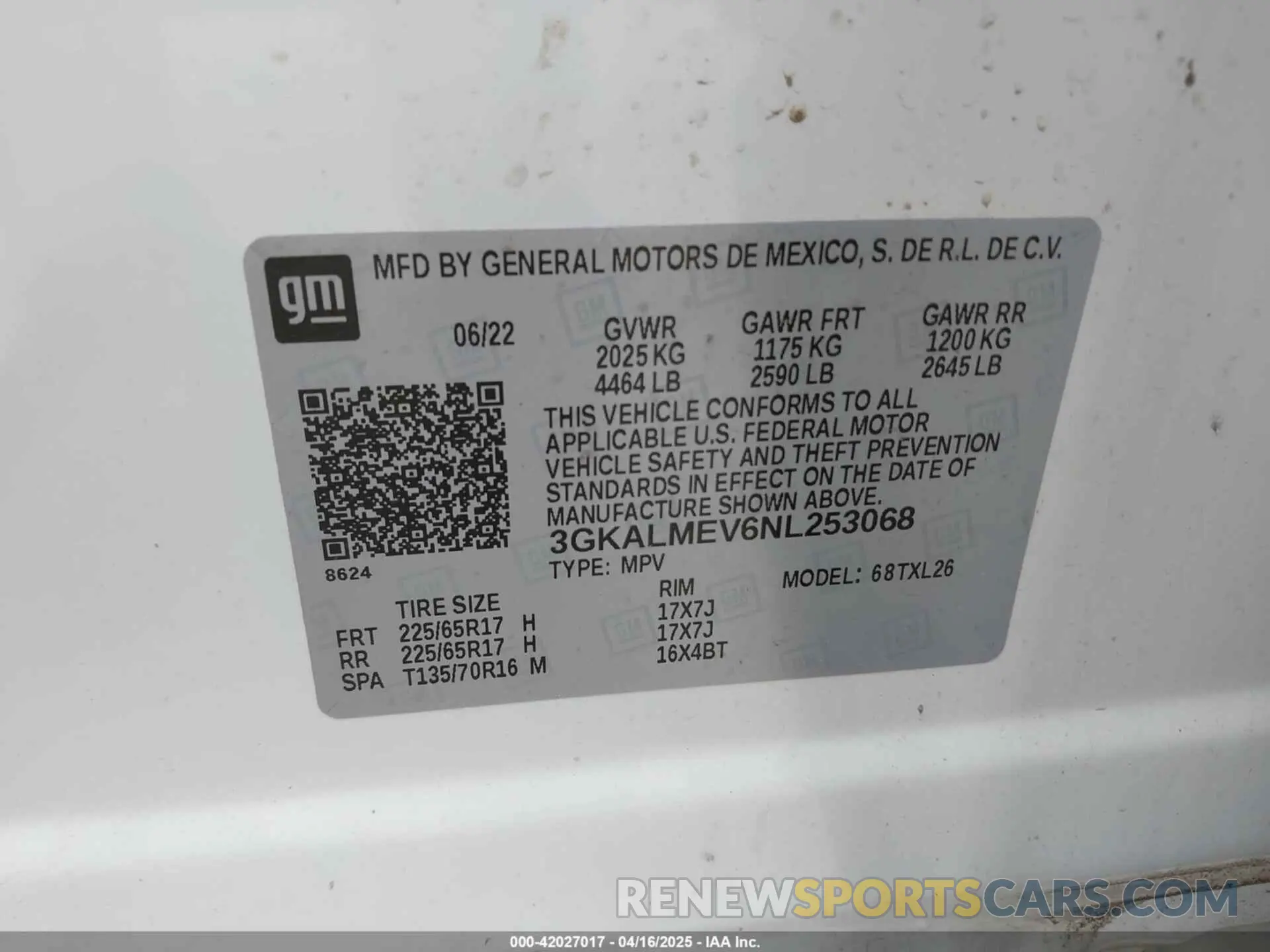 9 fotografías del automóvil dañado 3GKALMEV6NL253068 GMC TERRAIN 2022