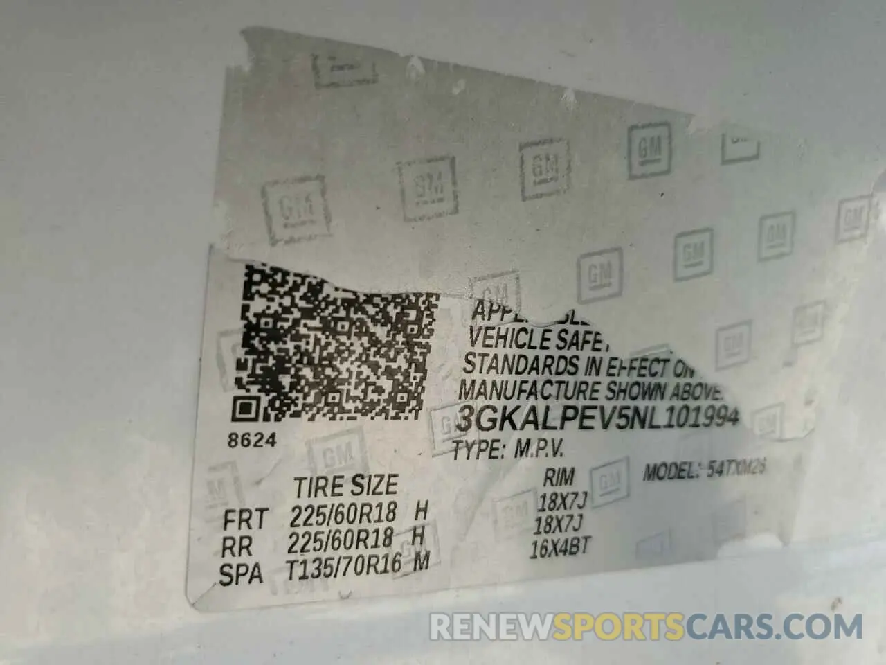 14 fotografías del automóvil dañado 3GKALPEV5NL101994 GMC TERRAIN 2022