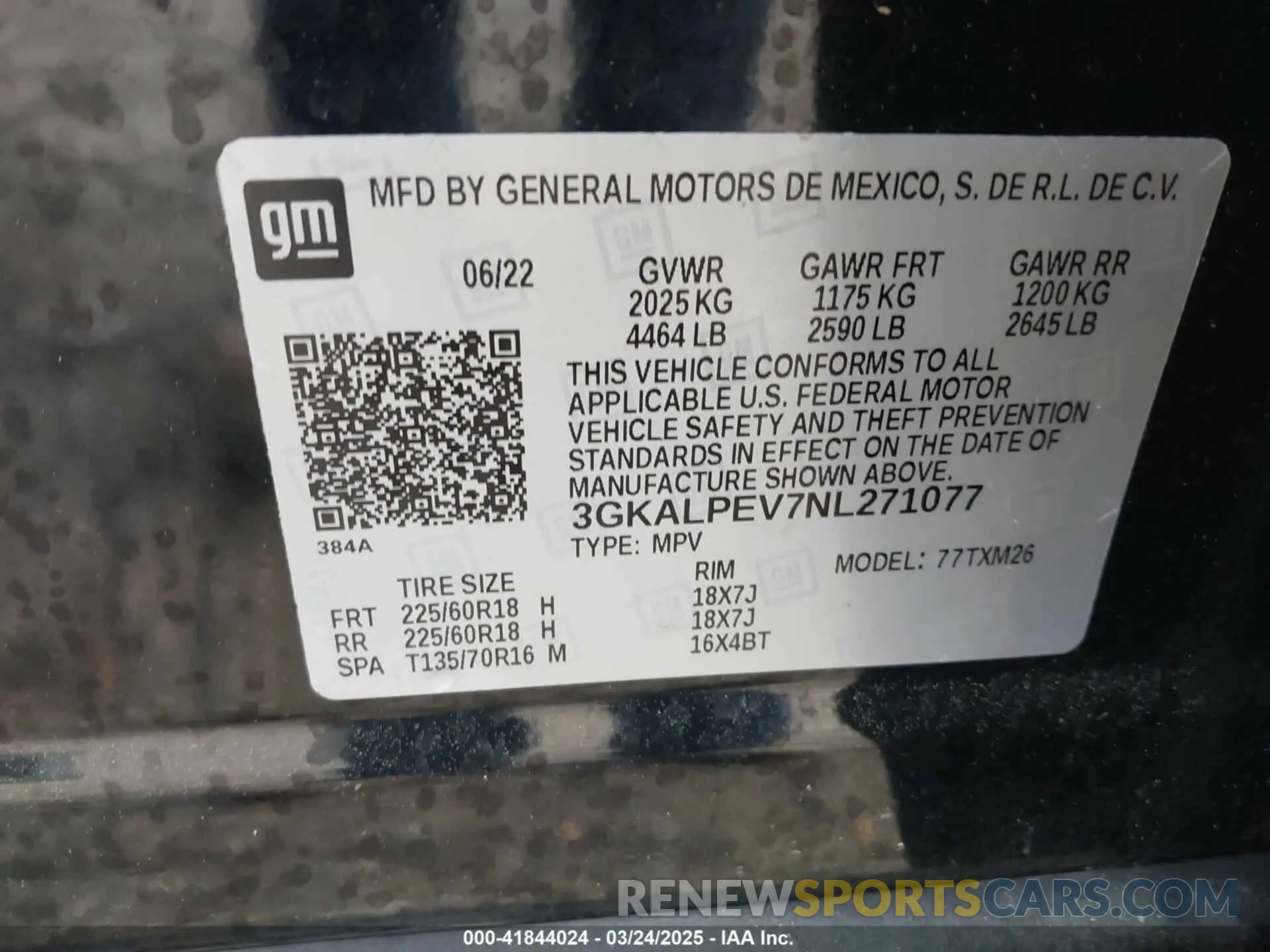 9 fotografías del automóvil dañado 3GKALPEV7NL271077 GMC TERRAIN 2022