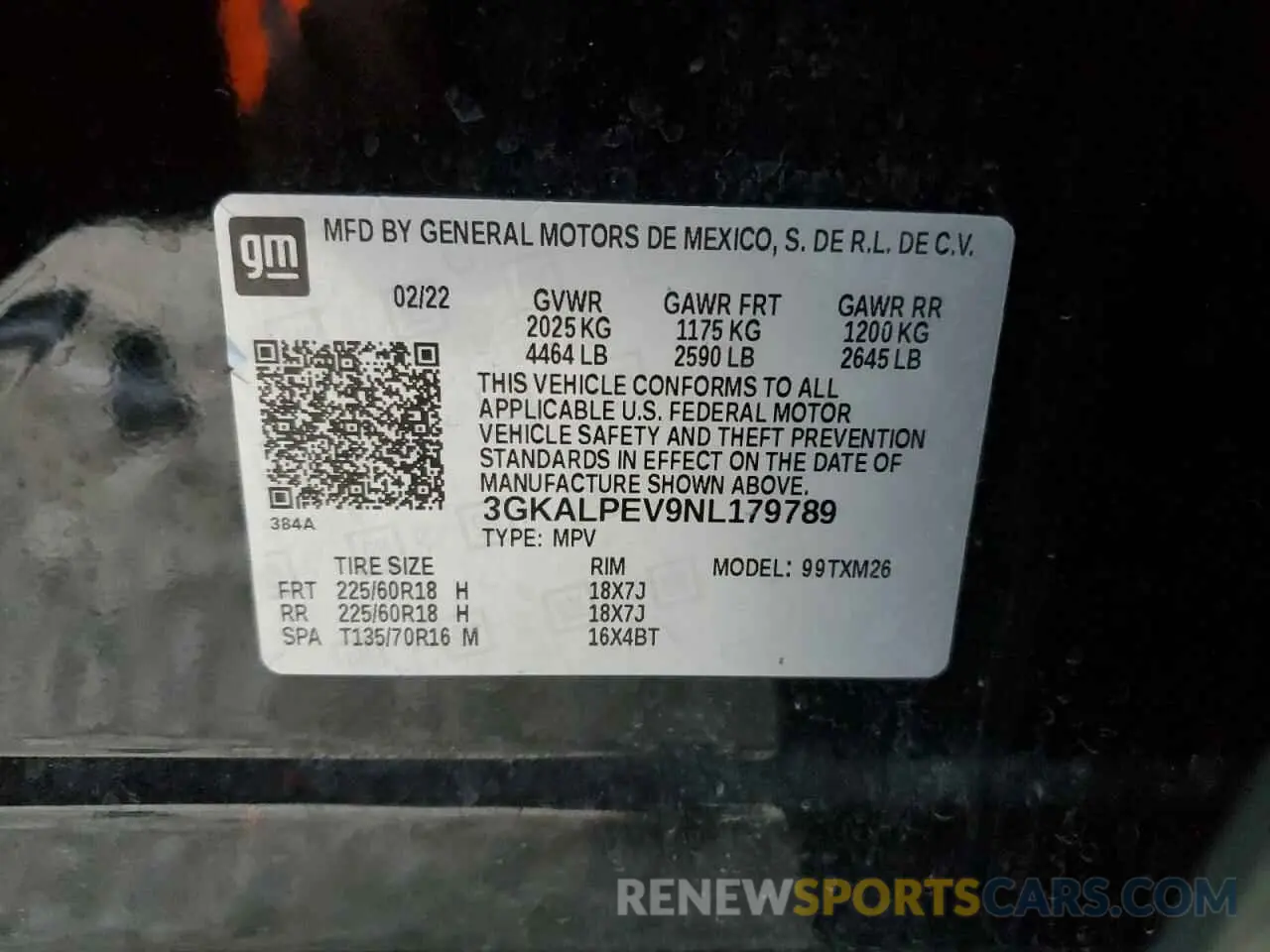 14 fotografías del automóvil dañado 3GKALPEV9NL179789 GMC TERRAIN 2022