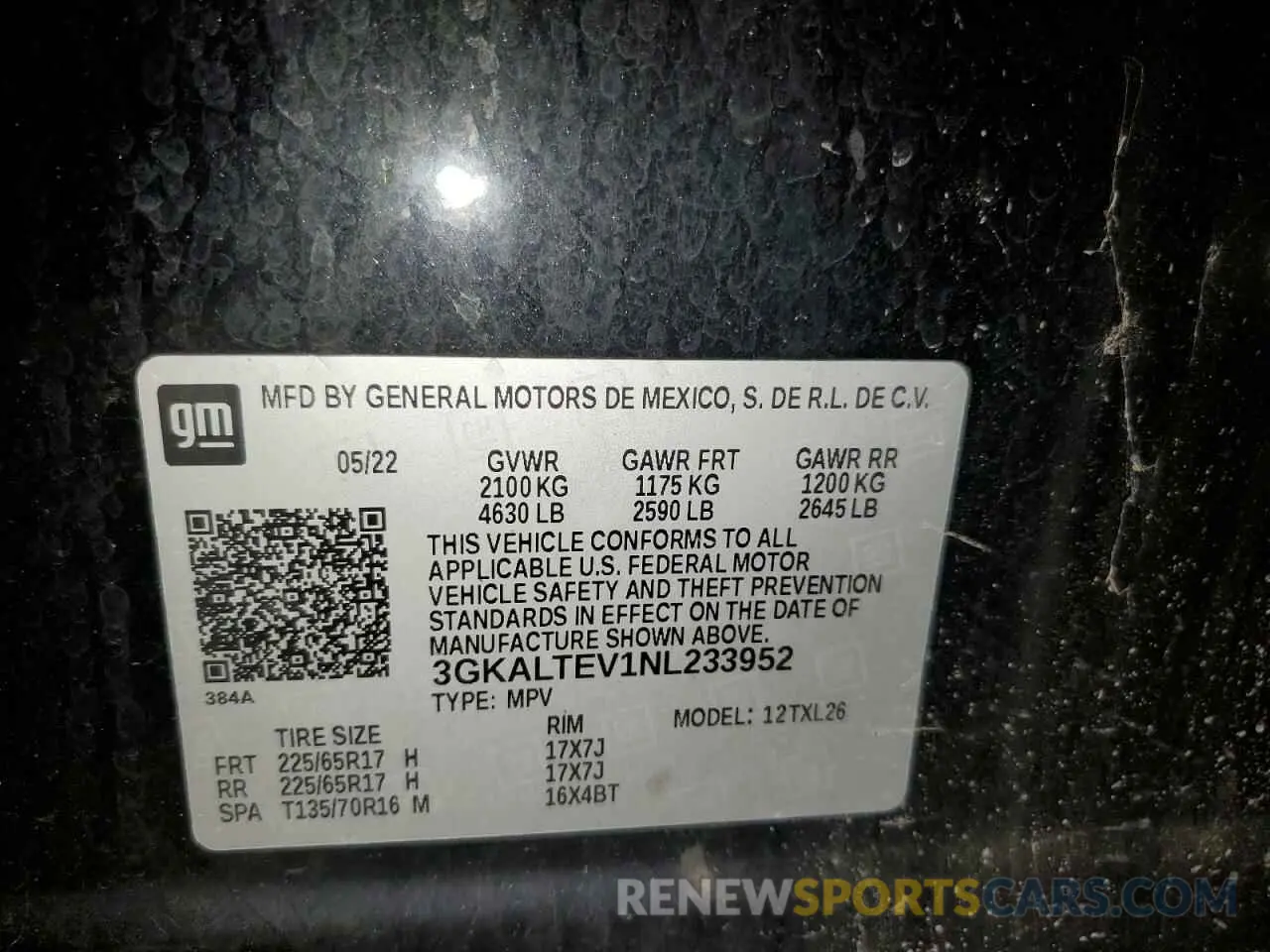 13 fotografías del automóvil dañado 3GKALTEV1NL233952 GMC TERRAIN 2022
