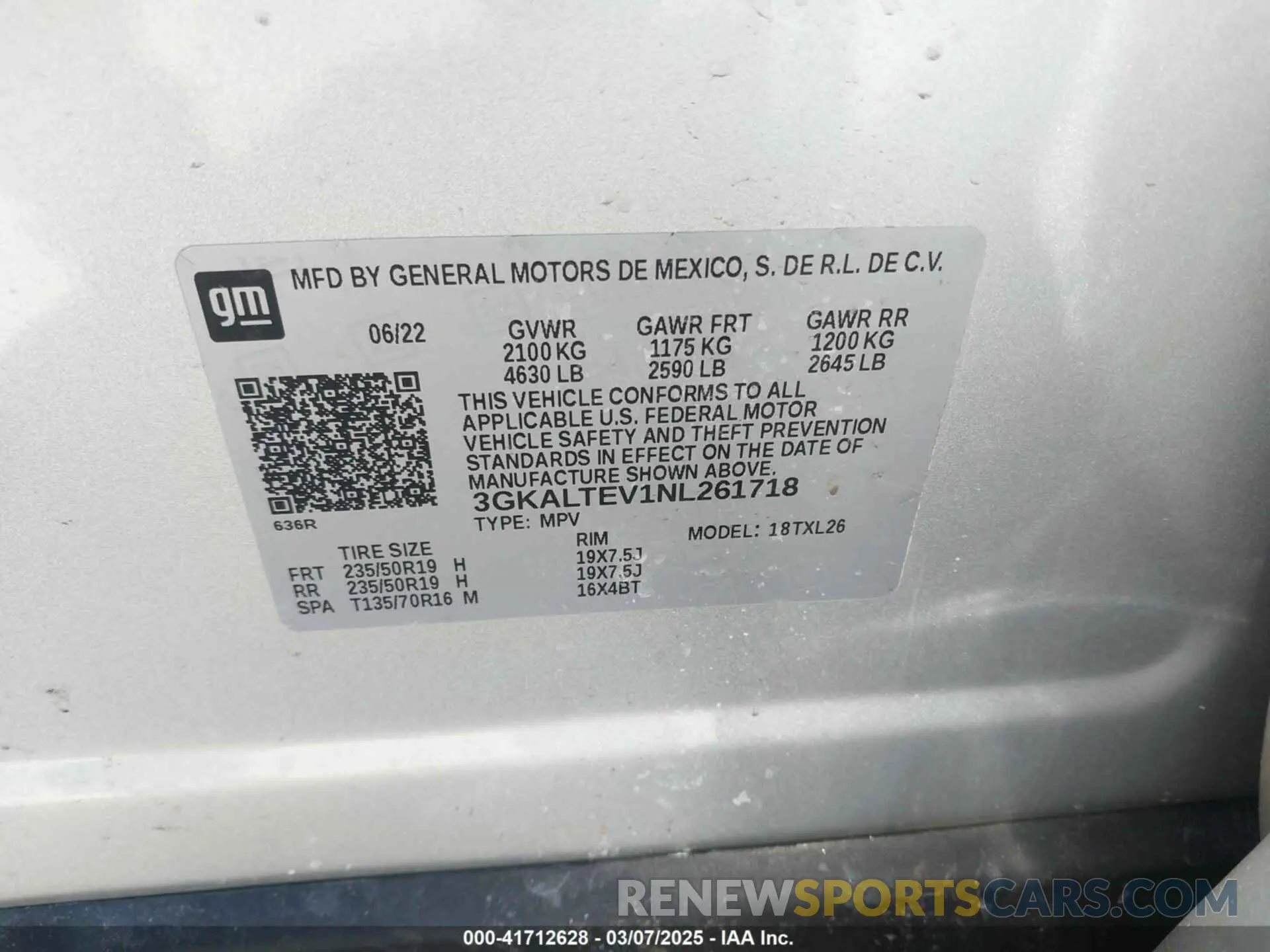 9 fotografías del automóvil dañado 3GKALTEV1NL261718 GMC TERRAIN 2022
