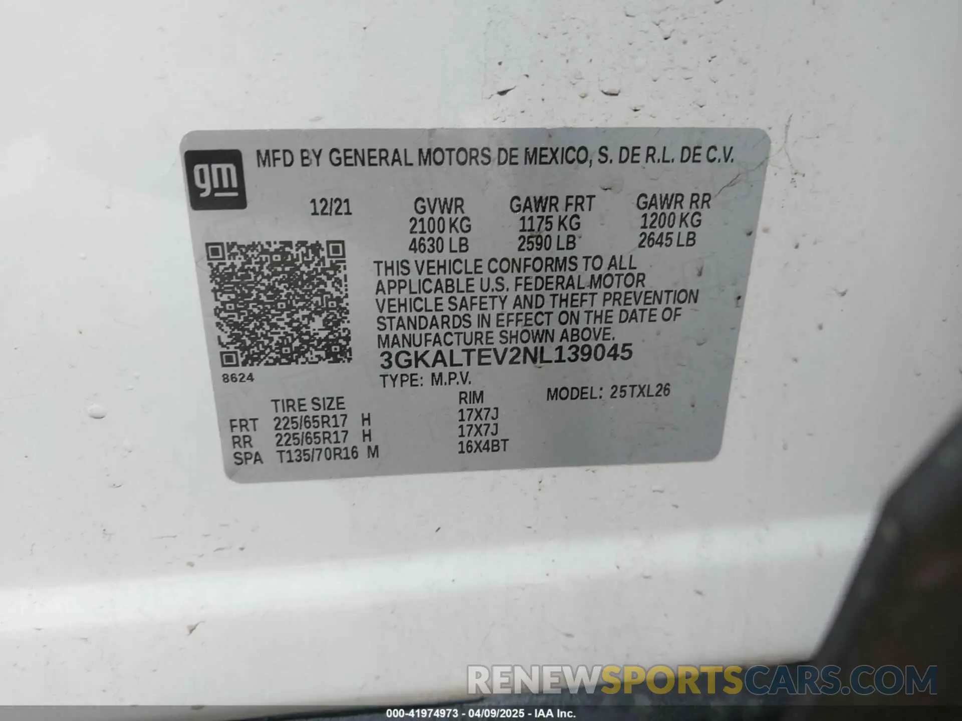 9 fotografías del automóvil dañado 3GKALTEV2NL139045 GMC TERRAIN 2022