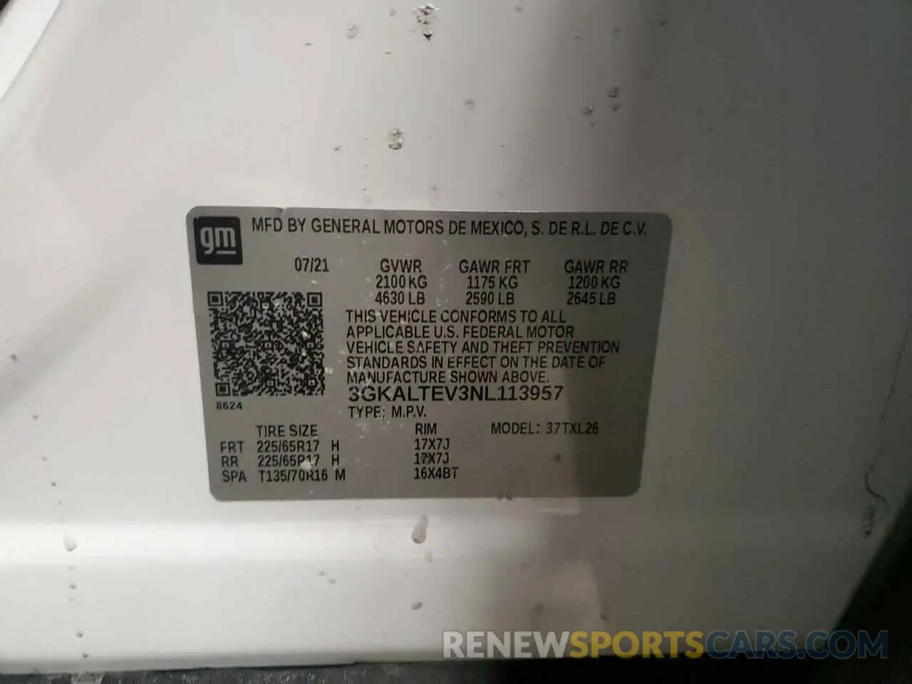 13 fotografías del automóvil dañado 3GKALTEV3NL113957 GMC TERRAIN 2022