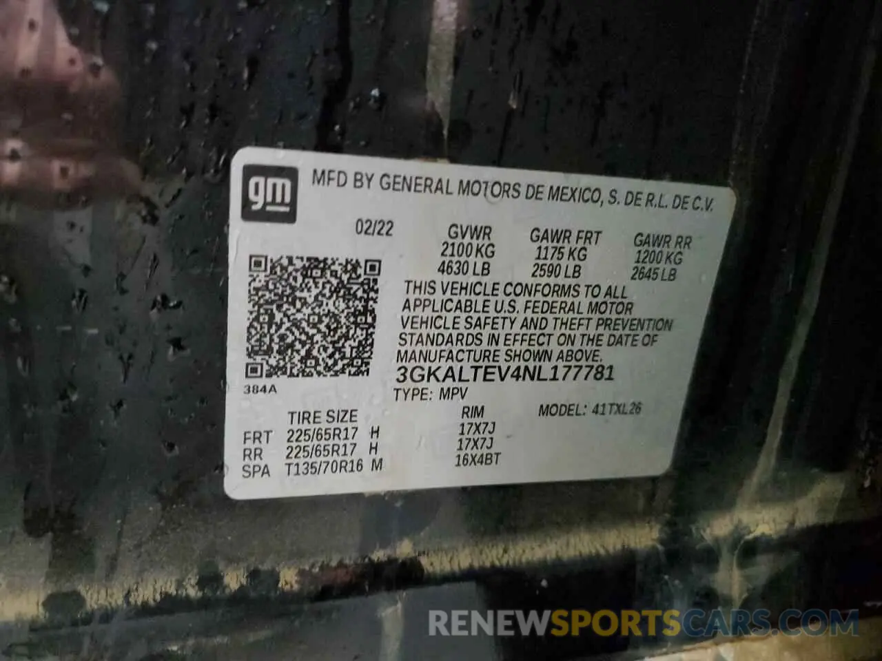 13 fotografías del automóvil dañado 3GKALTEV4NL177781 GMC TERRAIN 2022