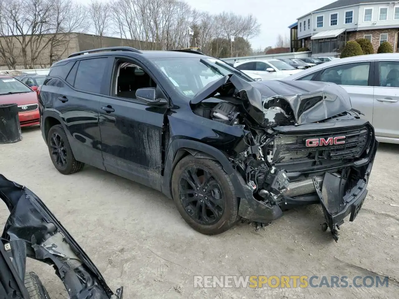 4 fotografías del automóvil dañado 3GKALTEV4NL278495 GMC TERRAIN 2022
