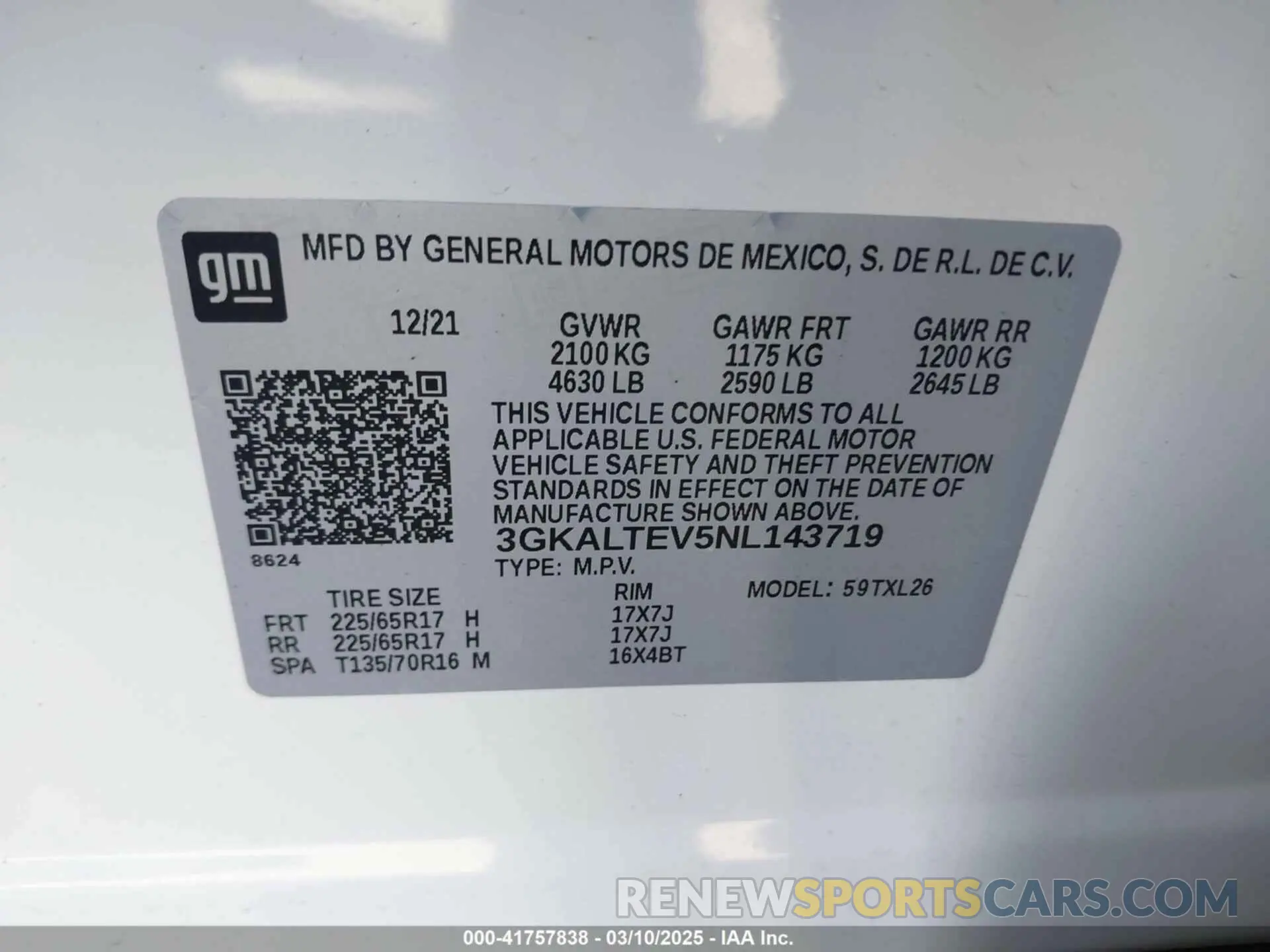 9 fotografías del automóvil dañado 3GKALTEV5NL143719 GMC TERRAIN 2022