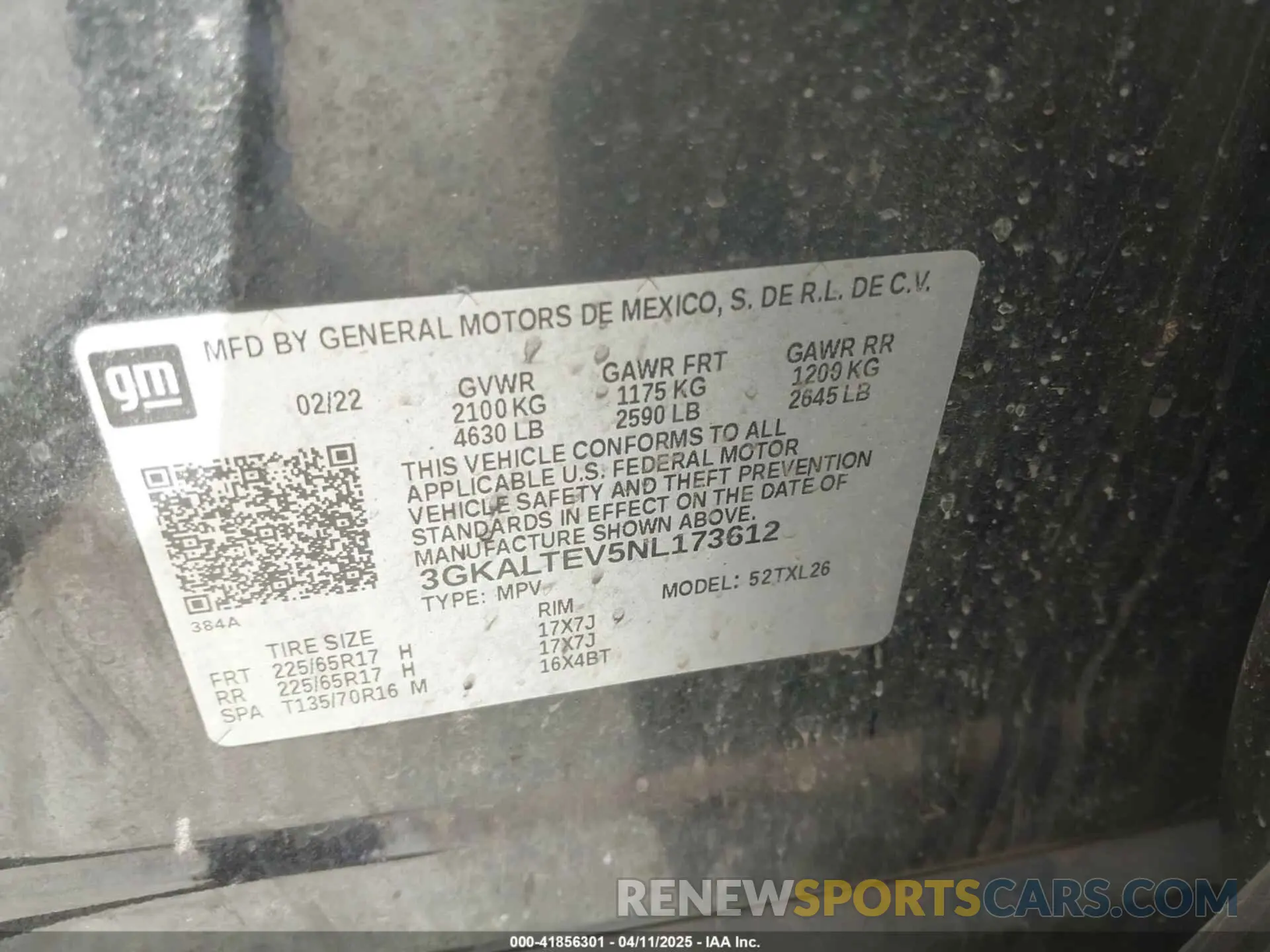 9 fotografías del automóvil dañado 3GKALTEV5NL173612 GMC TERRAIN 2022