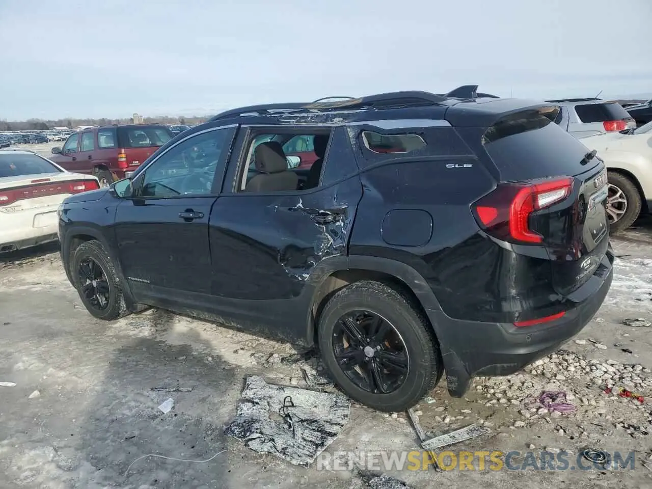 2 fotografías del automóvil dañado 3GKALTEV7NL120961 GMC TERRAIN 2022